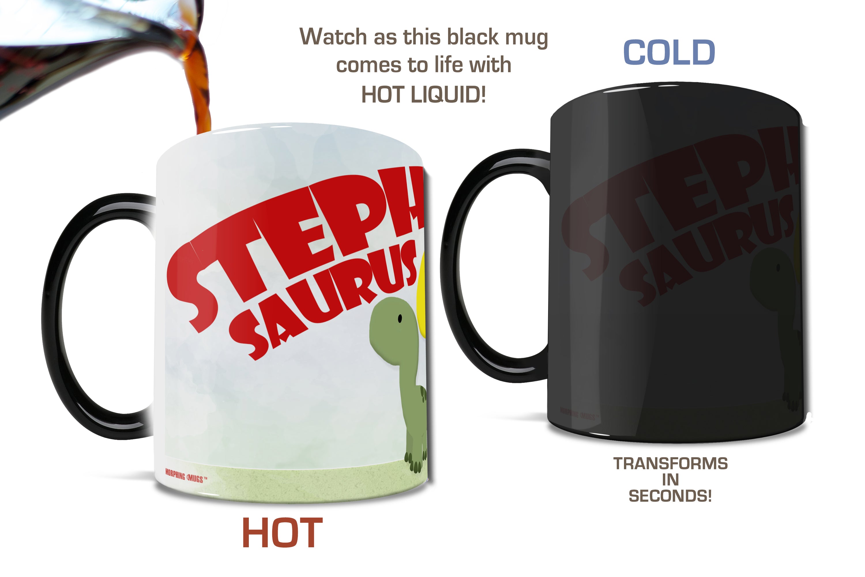 Kids Collection (Dino Lineup - Personalized) Morphing Mugs® Heat-Sensitive Mug MMUG426