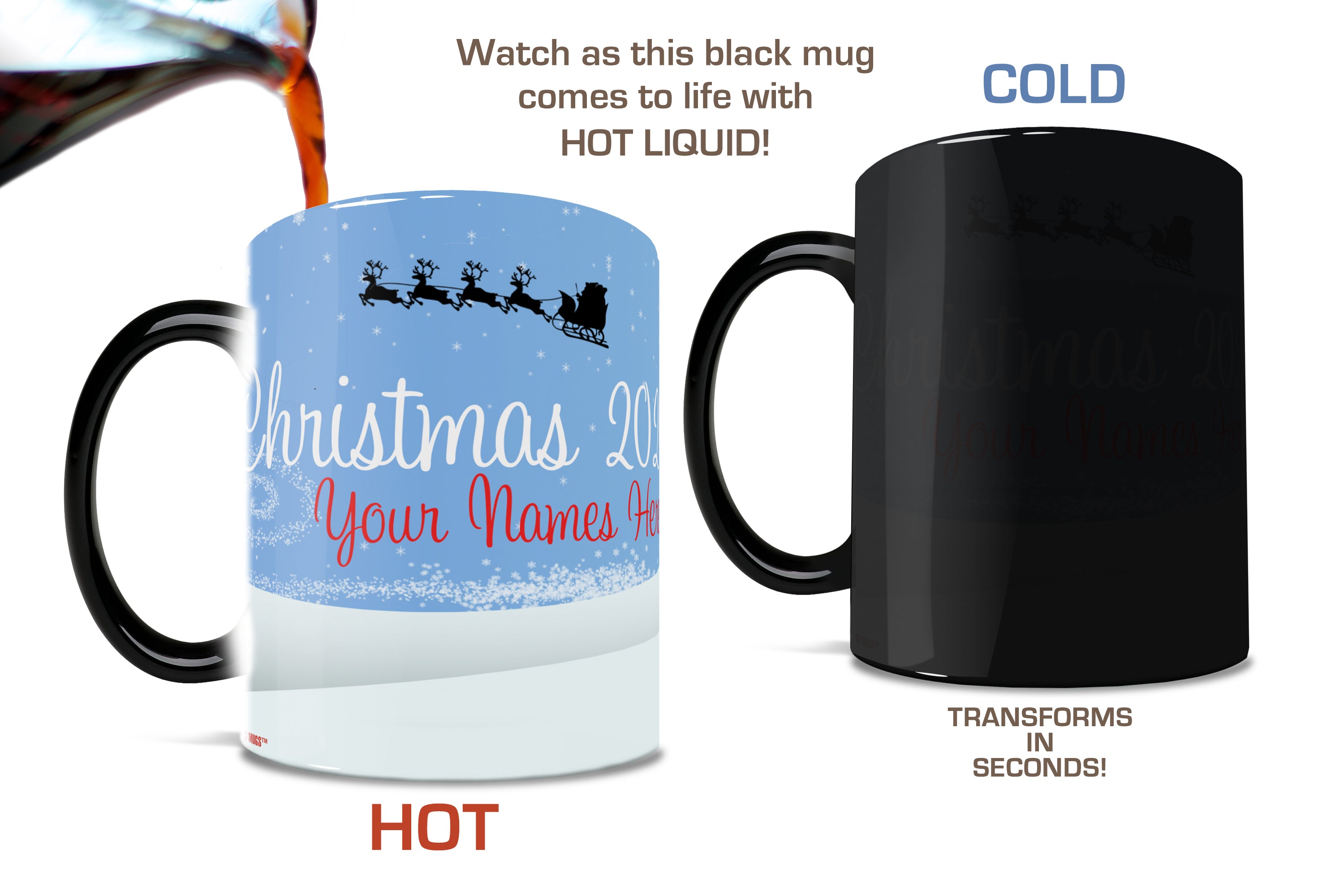 Christmas Collection (Snowy Day - Personalized) Morphing Mugs® Heat-Sensitive Mug MMUG431