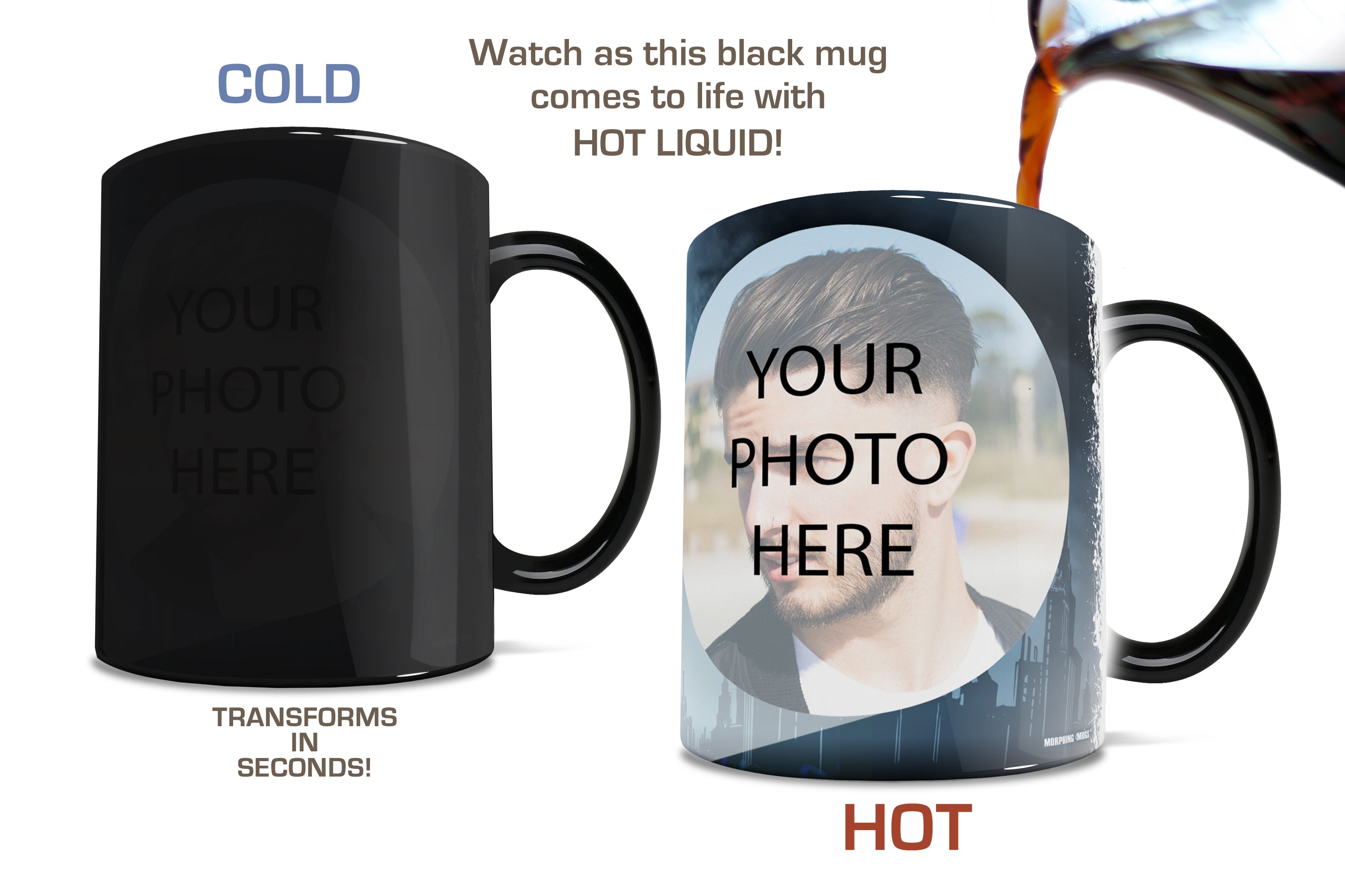 DC Comics (Bat Signal - Add Your Image!) Morphing Mugs® Heat-Sensitive Mug