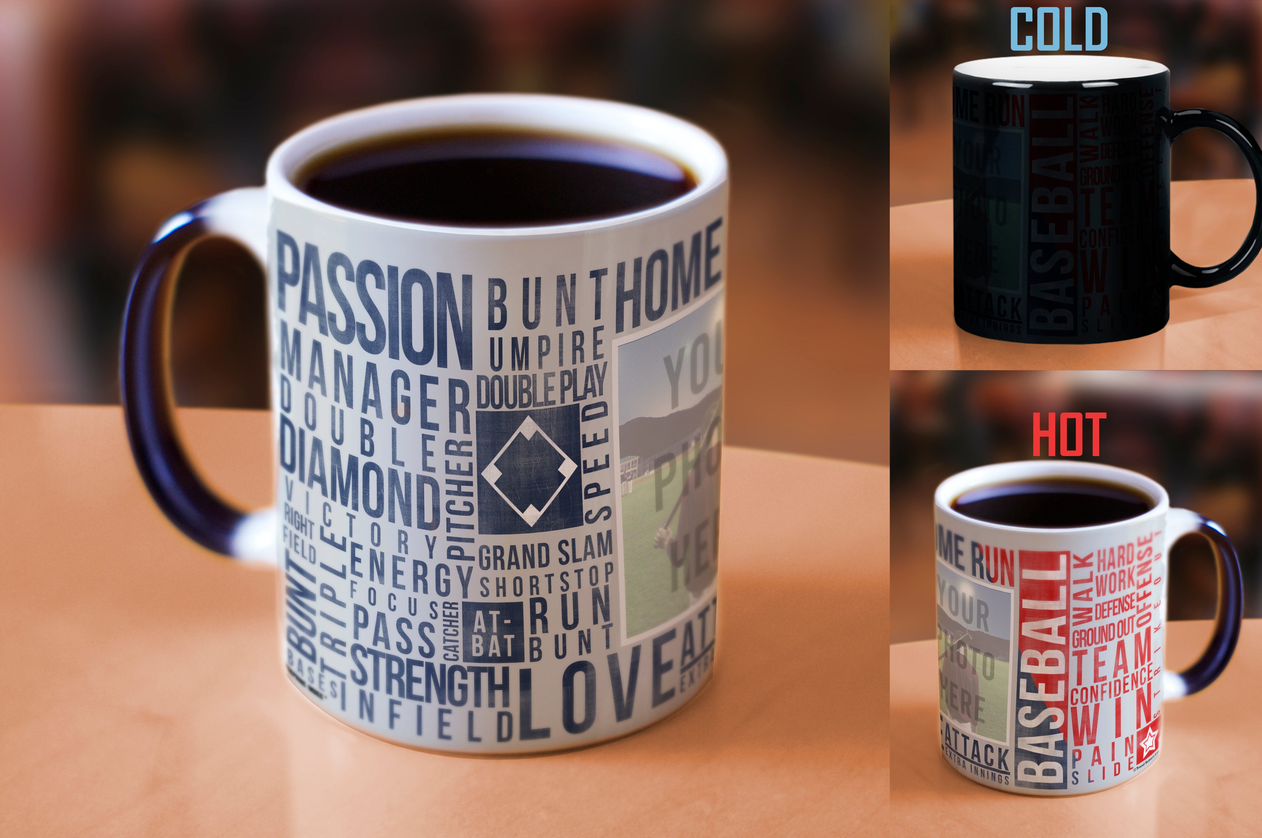 Sports Collection (Baseball Words - Personalized) Morphing Mugs® Heat-Sensitive Mug MMUGU441