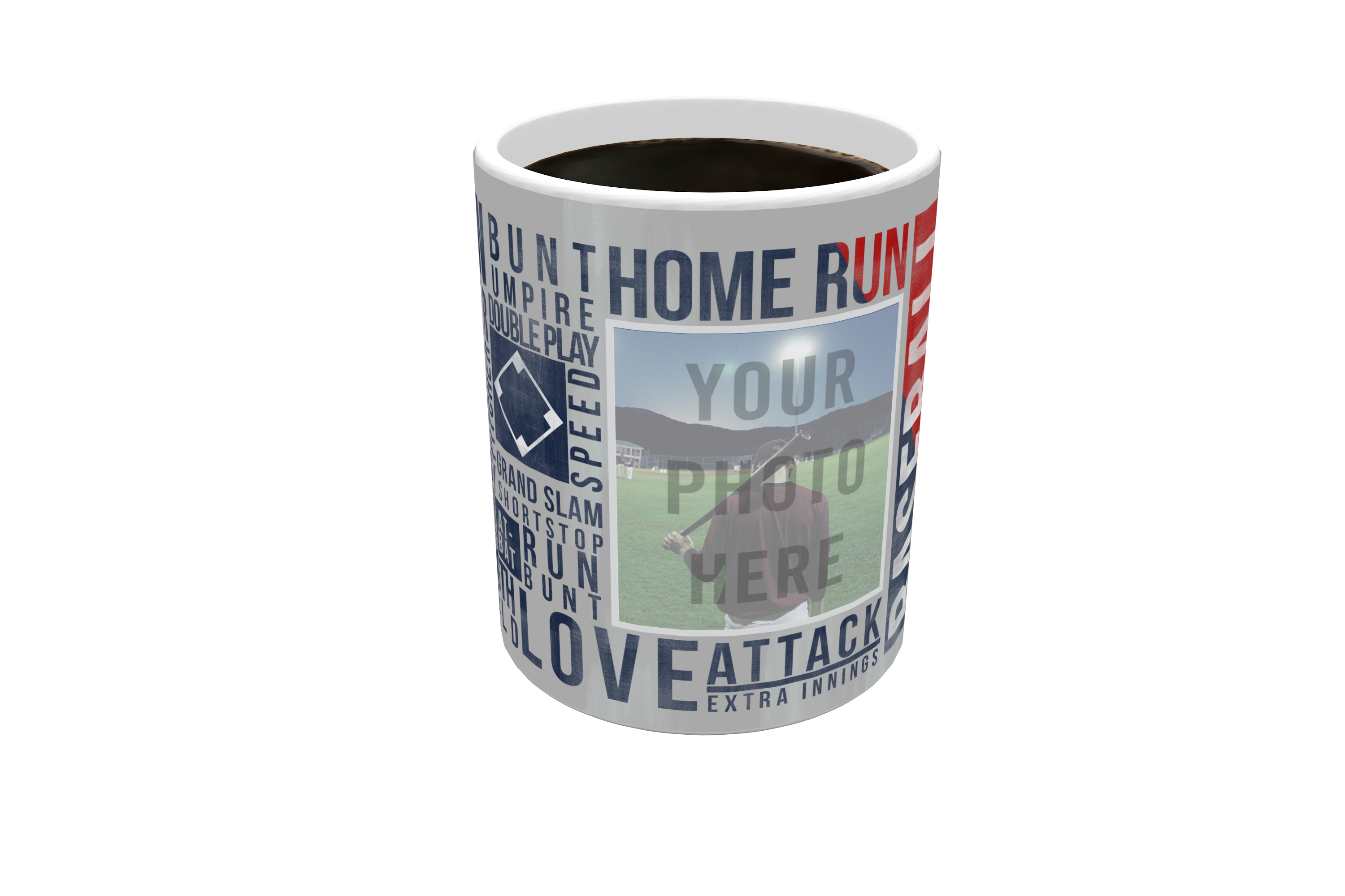 Sports Collection (Baseball Words - Personalized) Morphing Mugs® Heat-Sensitive Mug MMUGU441