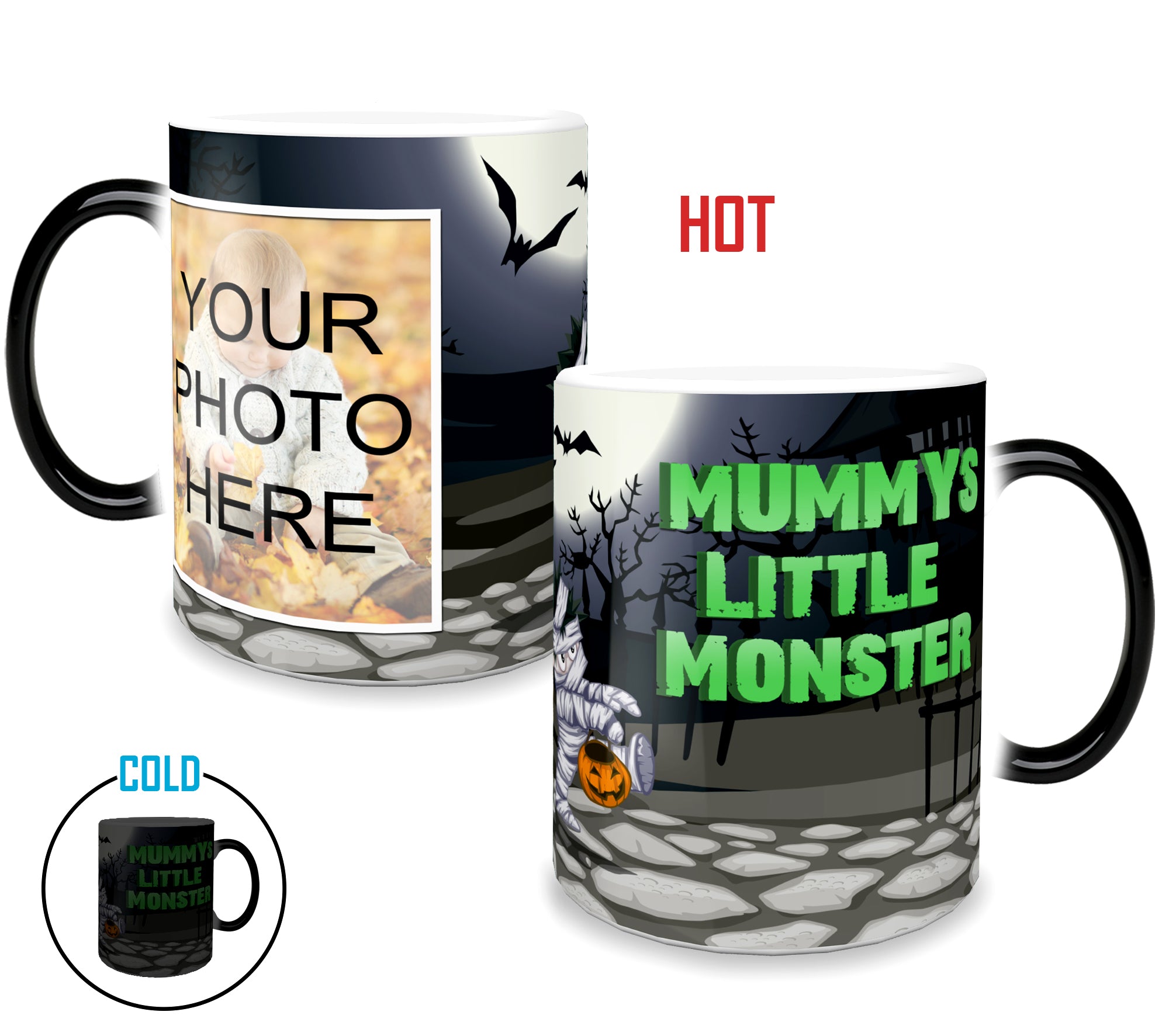 Halloween Collection (Mummy's Little Monster - Personalized) Morphing Mugs® Heat-Sensitive Mug MMUGU536