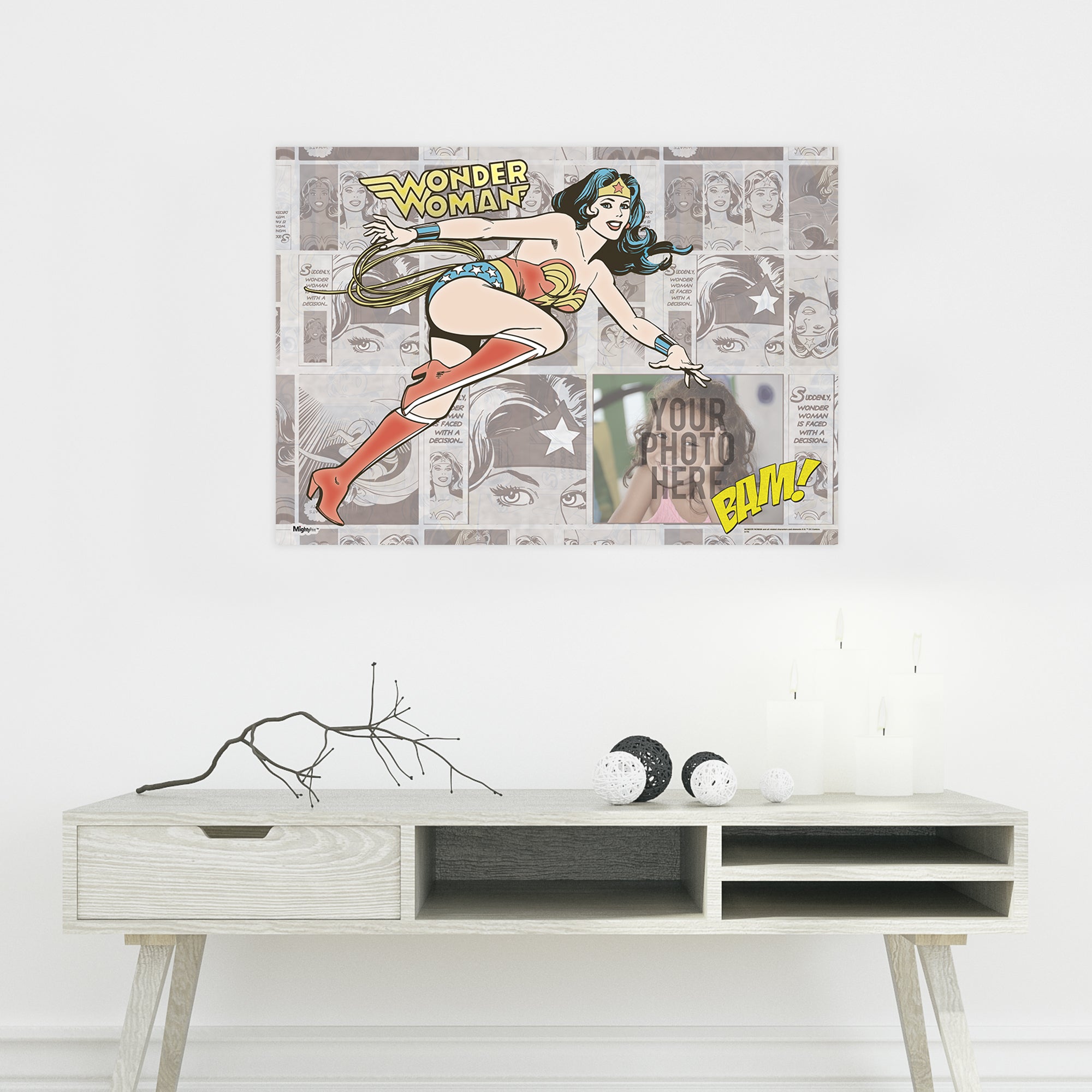 DC Comics (Wonder Woman - Personalize with Image) MightyPrint™ Wall Art
