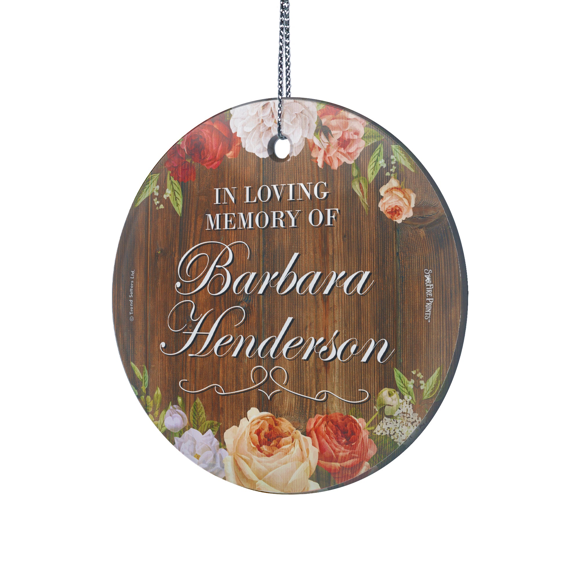 Memorial Collection (In Loving Memory – Personalize with Name) StarFire Prints Hanging Glass Print