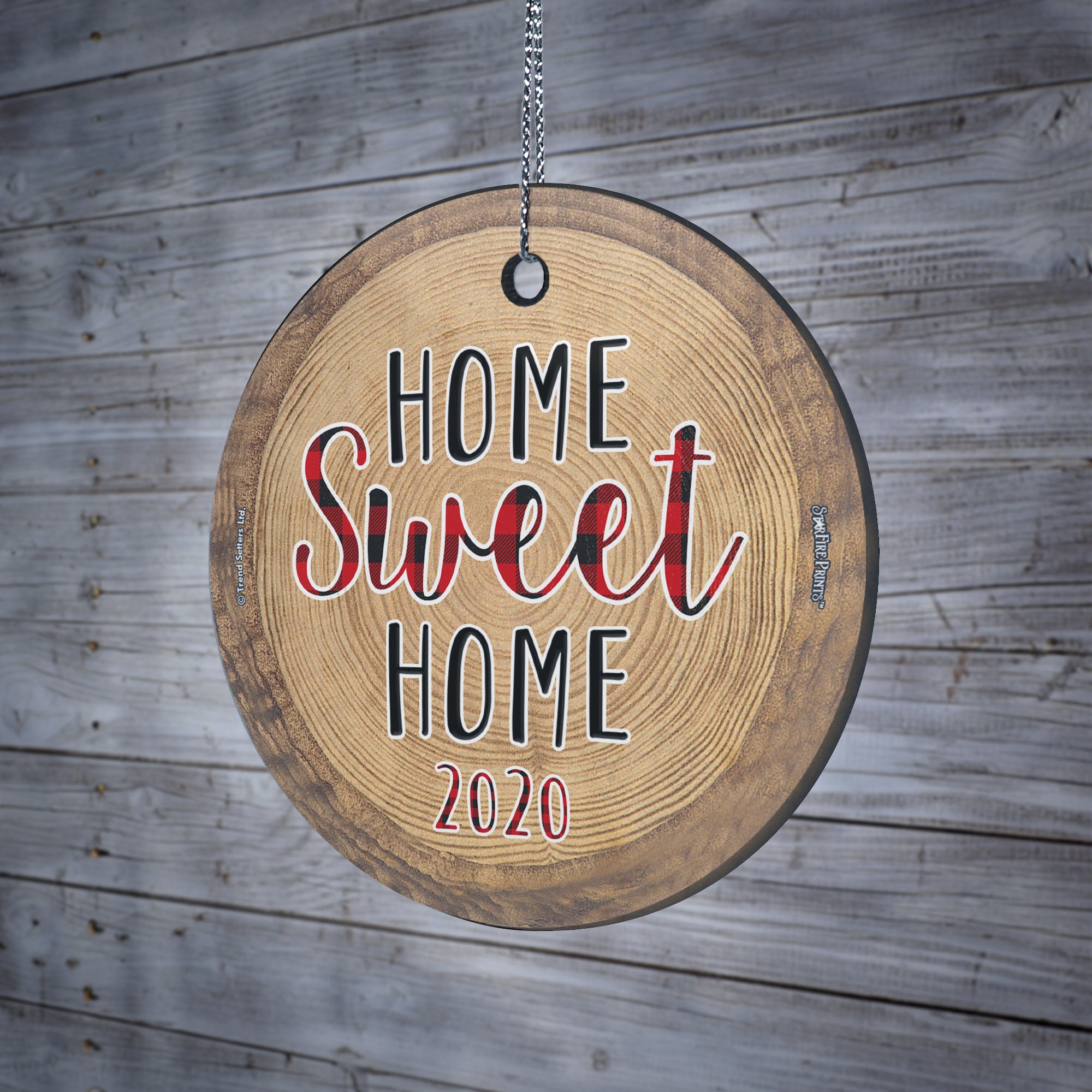 Christmas Celebrations (Home Sweet Home - Personalized) StarFire Prints Hanging Glass Print SPCIR1134