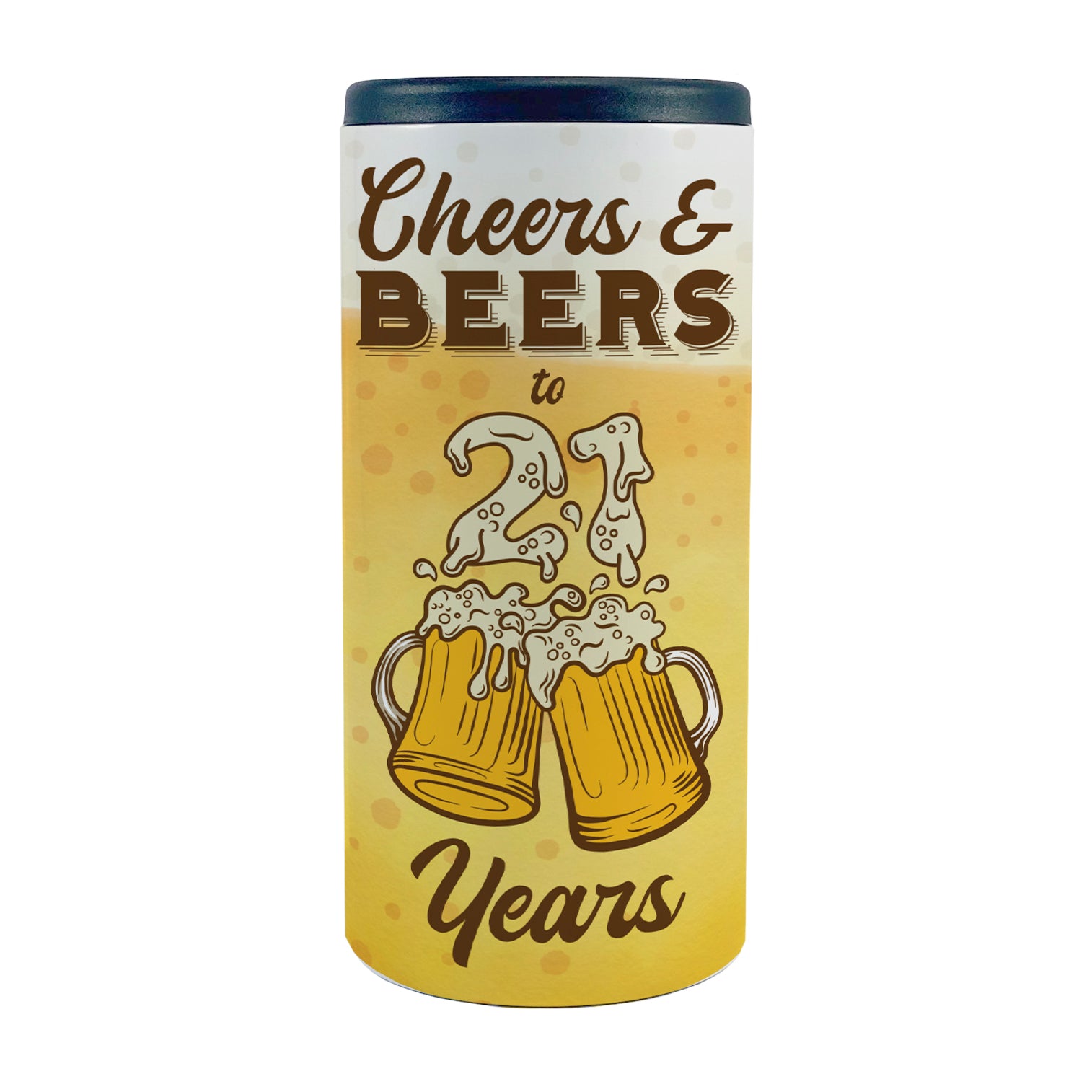 Birthday Collection (Cheers and Beers to 21) 12 Oz Slim Can Cooler