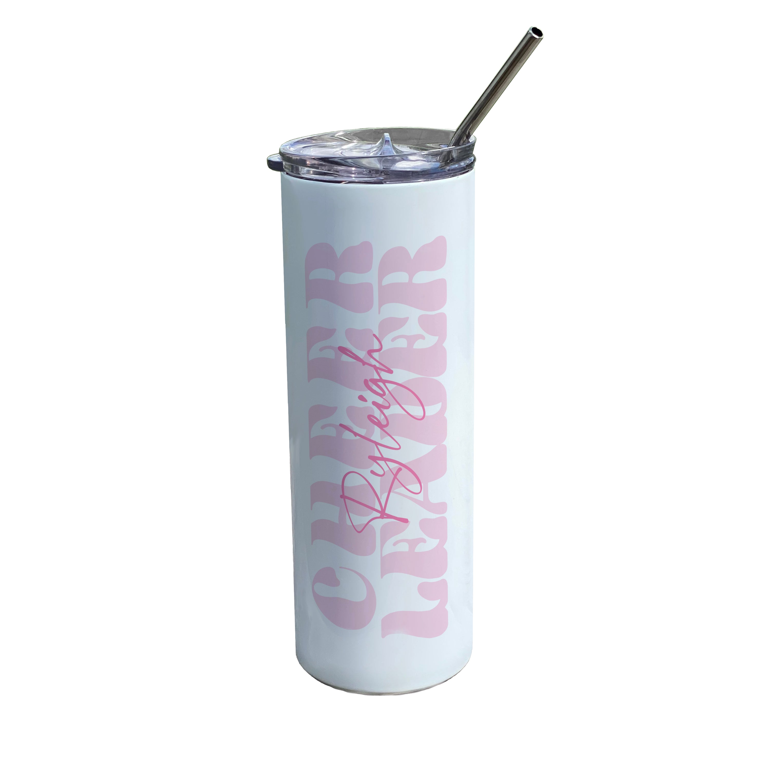 Sports Collection (Cheerleader - Personalized) 20oz Stainless Steel Tumbler with Straw