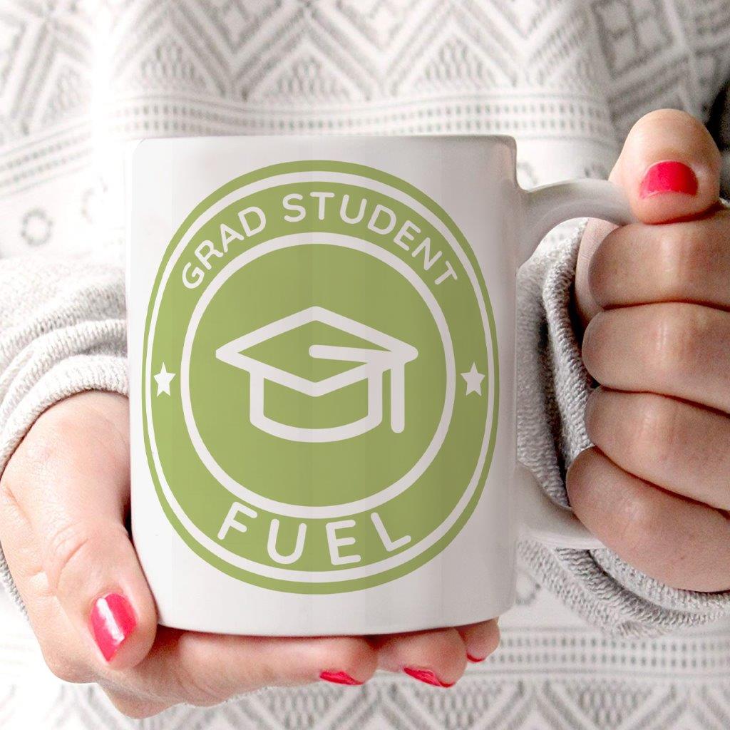 Trend Setters Original (Grad Student Fuel) White Ceramic Mug