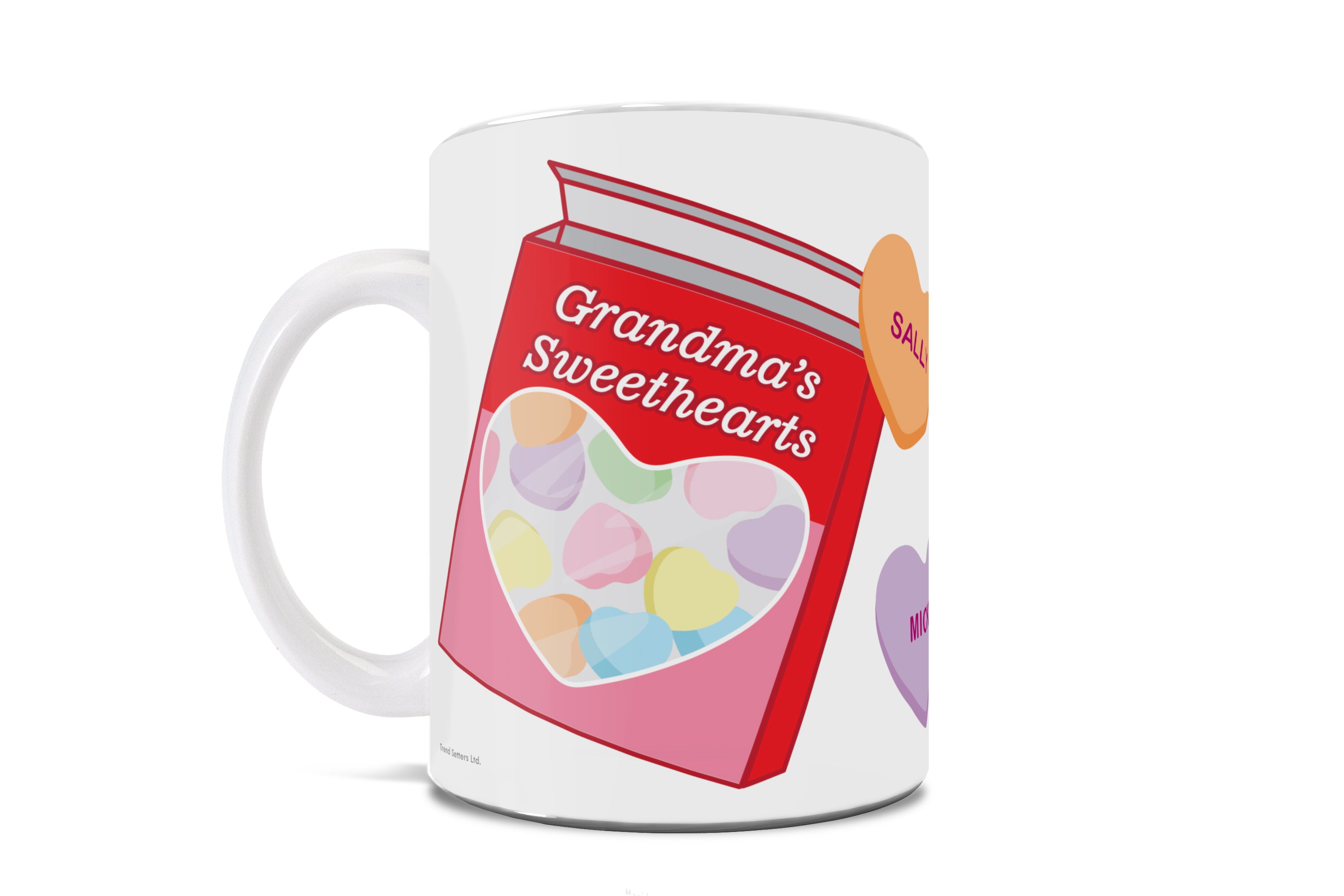 Family Collection (Grandma’s Sweethearts - Personalized) White Ceramic Mug WMUG1637