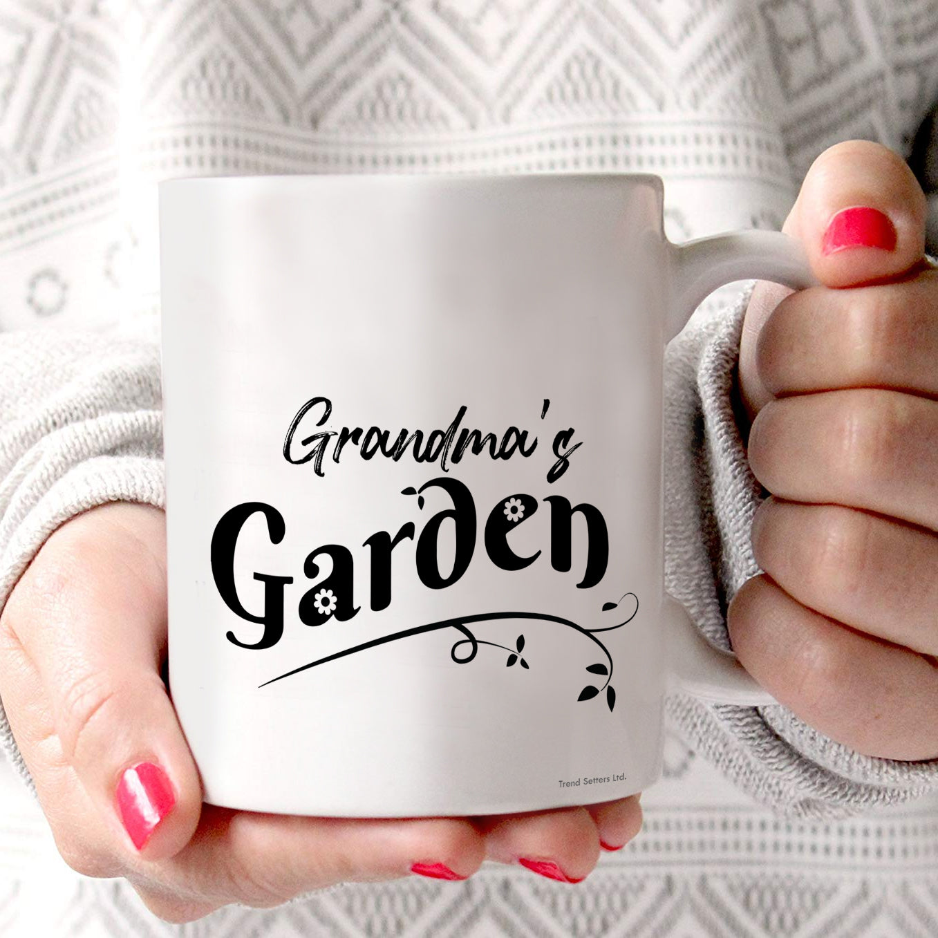 Family Collection (Birth Month Flower Garden - Personalized) White Ceramic Mug