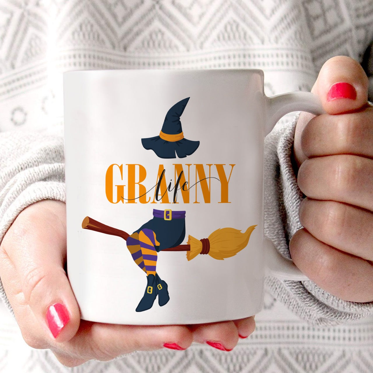 Trend Setters Original (Halloween Life - Personalized) White Ceramic Mug WMUG1710