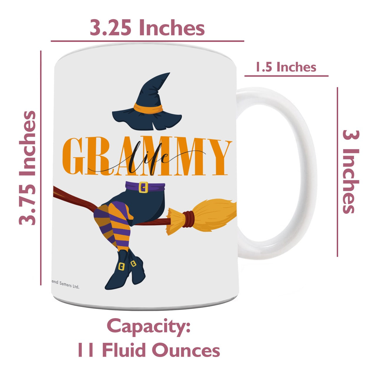 Trend Setters Original (Halloween Life - Personalized) White Ceramic Mug WMUG1710