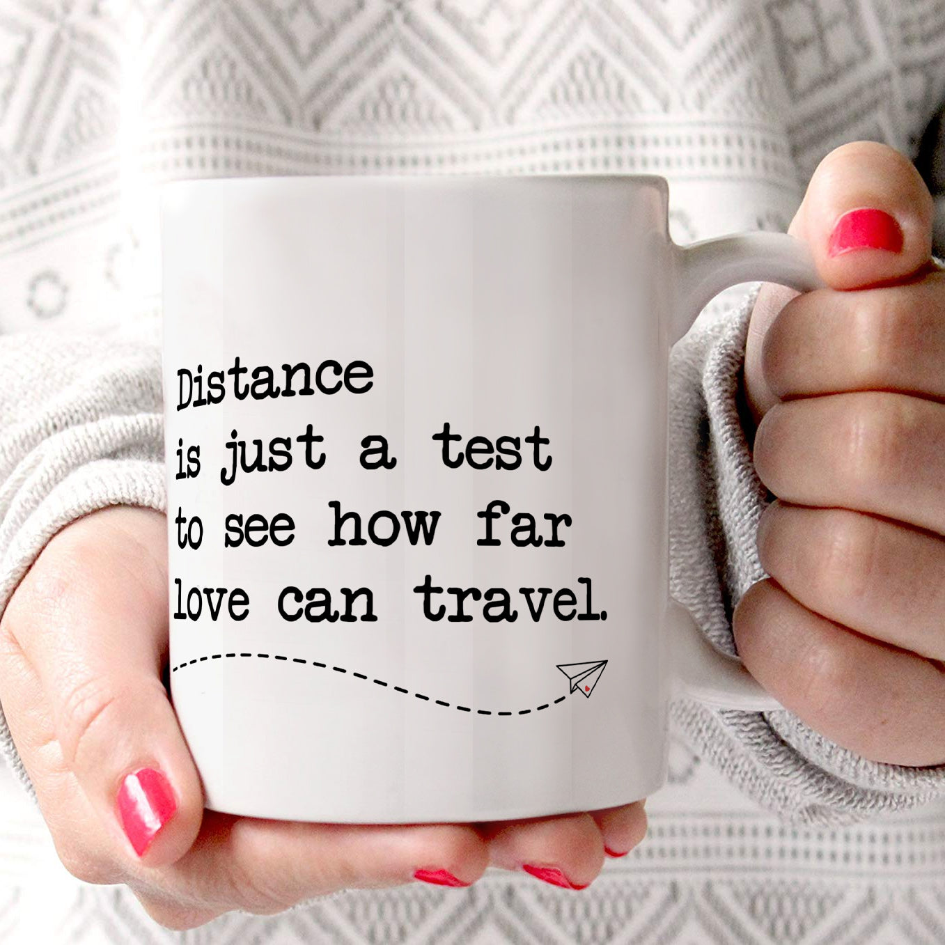 Trend Setters Original (State to State Long Distance - Personalized) 11 oz White Ceramic Mug