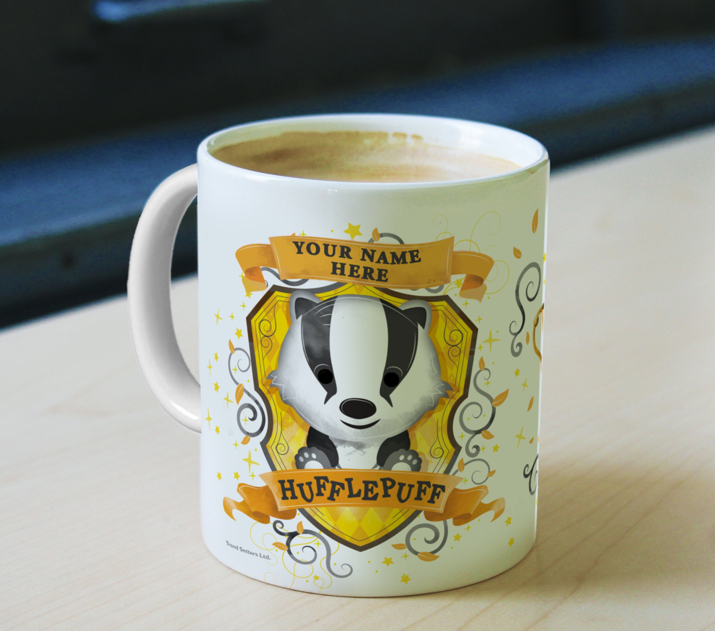 Harry Potter (Hufflepuff Chibi Watercolor - Personalized) White Ceramic Mug WMUG819