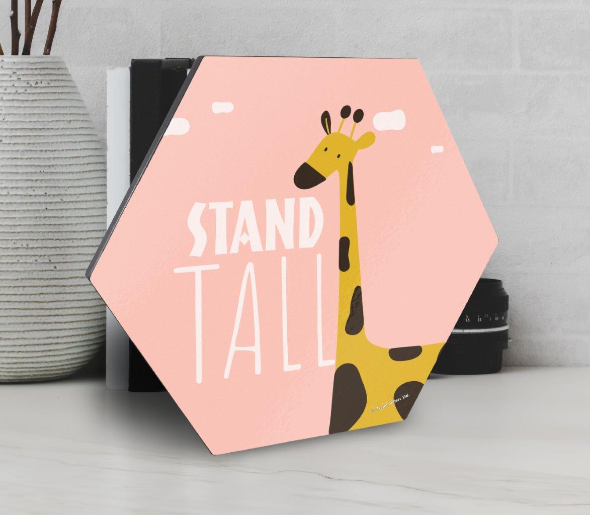 Trend Setters Original (Giraffe Quote) 11.5" X 10" KNEXAGON Wood Print