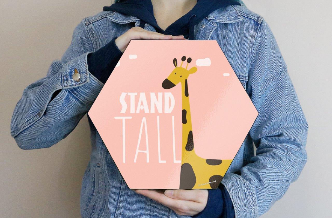 Trend Setters Original (Giraffe Quote) 11.5" X 10" KNEXAGON Wood Print