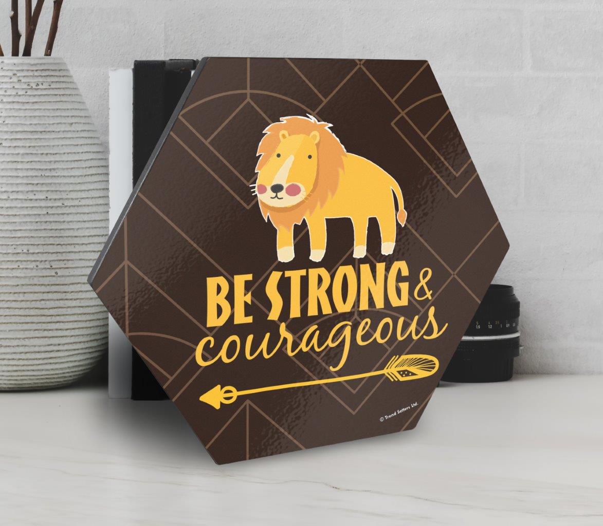 Trend Setters Original (Lion Quote) 11.5" X 10" KNEXAGON Wood Print