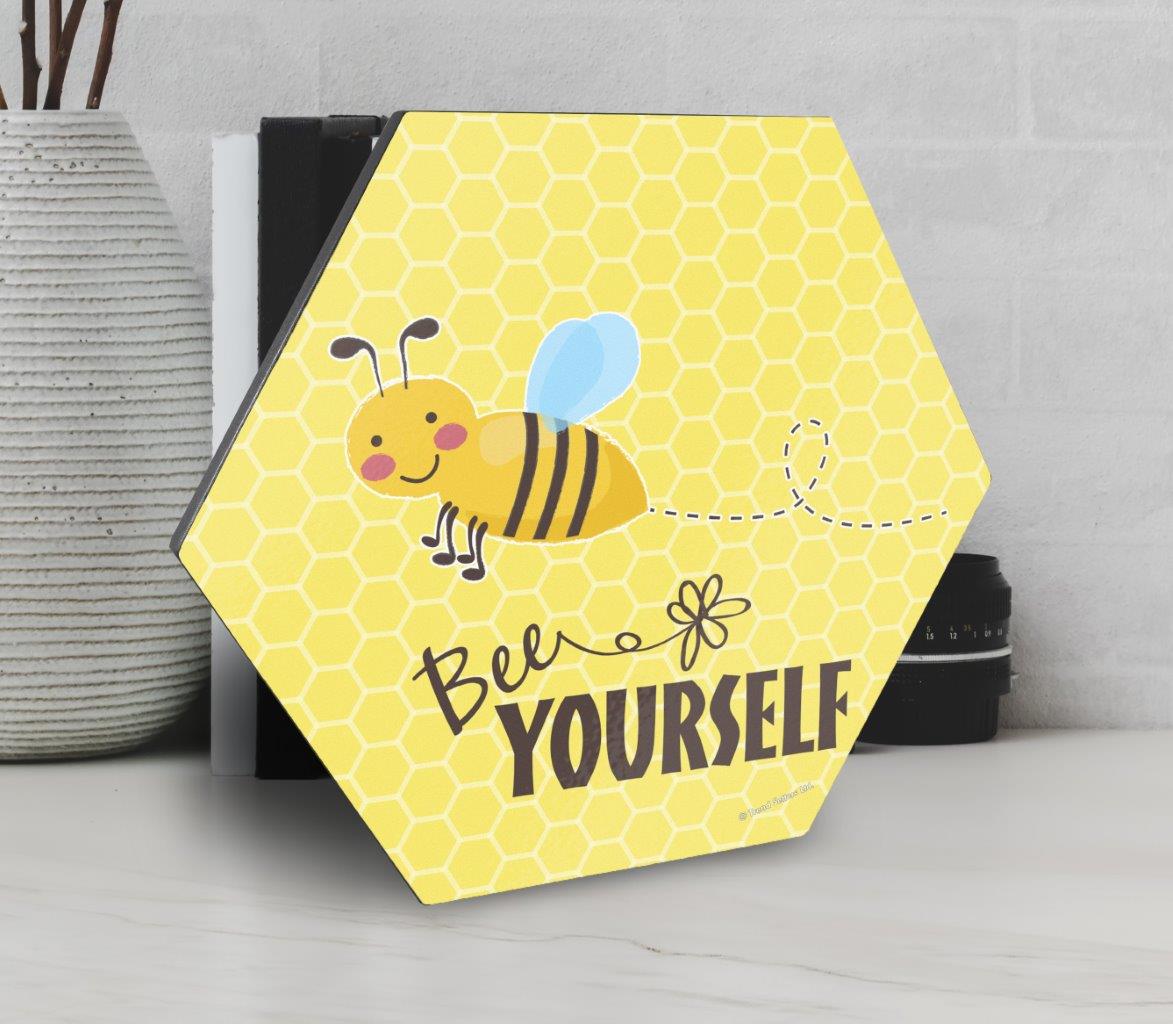 Trend Setters Original (Bee Quote) 11.5" X 10" KNEXAGON Wood Print
