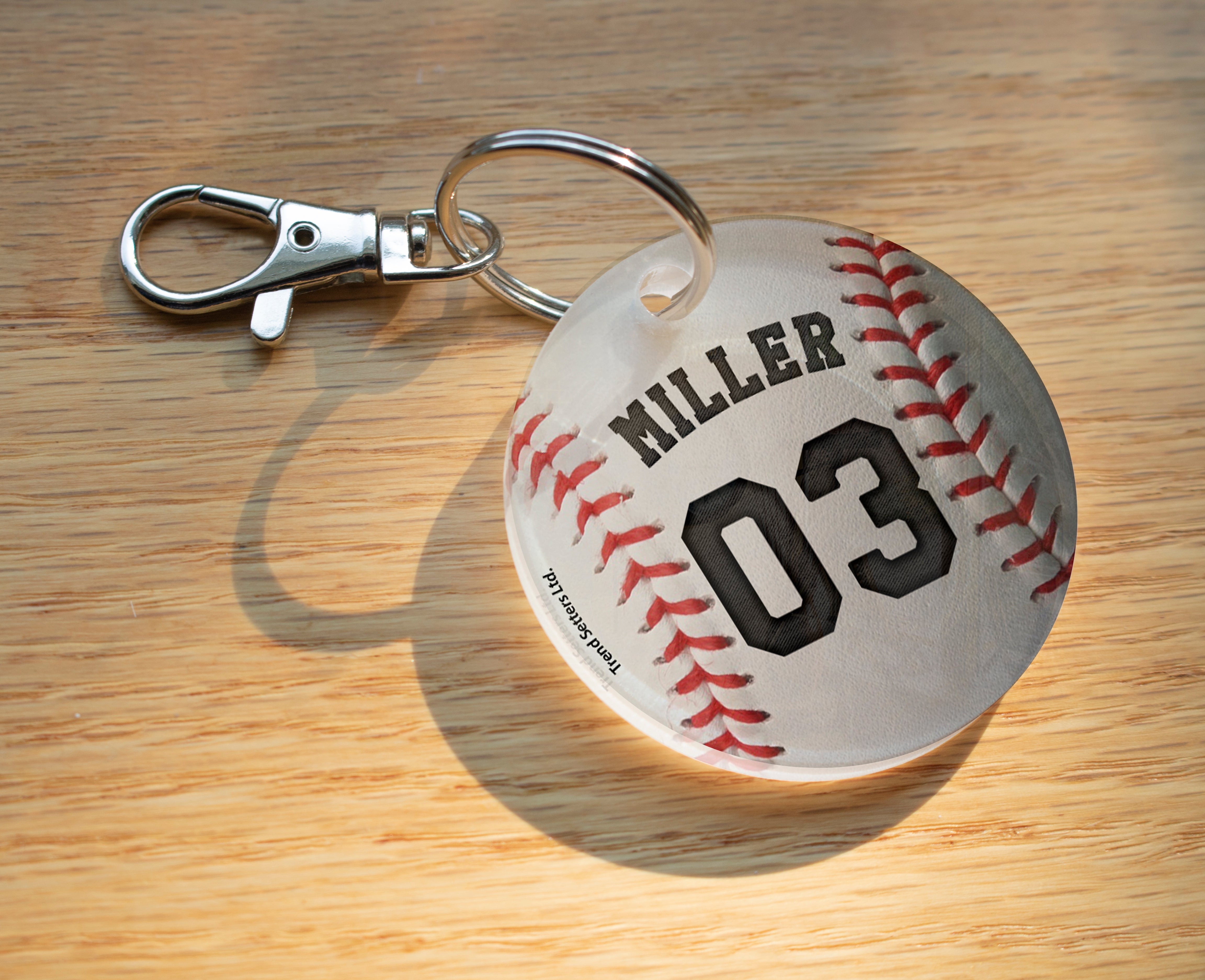 Sports Collection (Baseball - Personalized) Circle Shaped Acrylic Keychain ACPKRCIR450