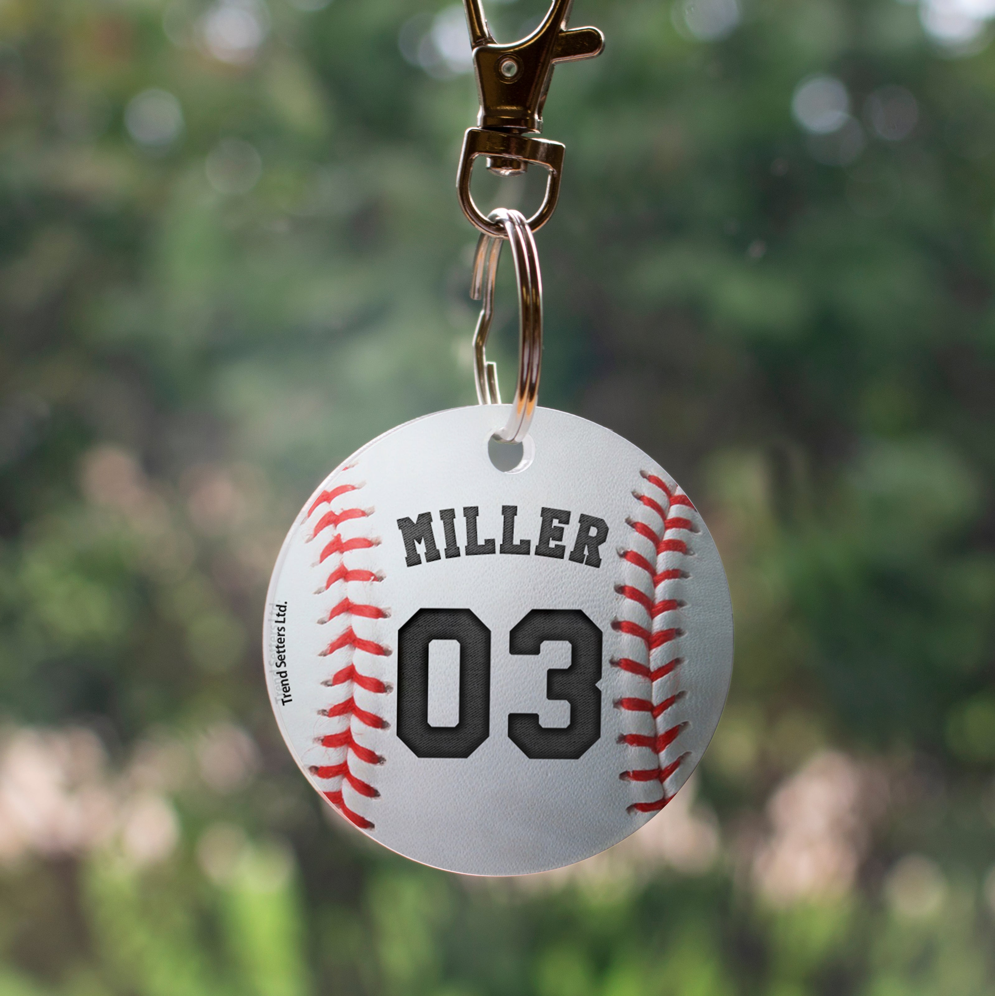 Sports Collection (Baseball - Personalized) Circle Shaped Acrylic Keychain ACPKRCIR450