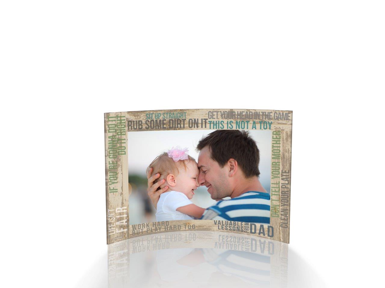 Father's Day Collection (Valuable Lessons From Dad - Personalized)  7" x 5" Curved Acrylic Print
