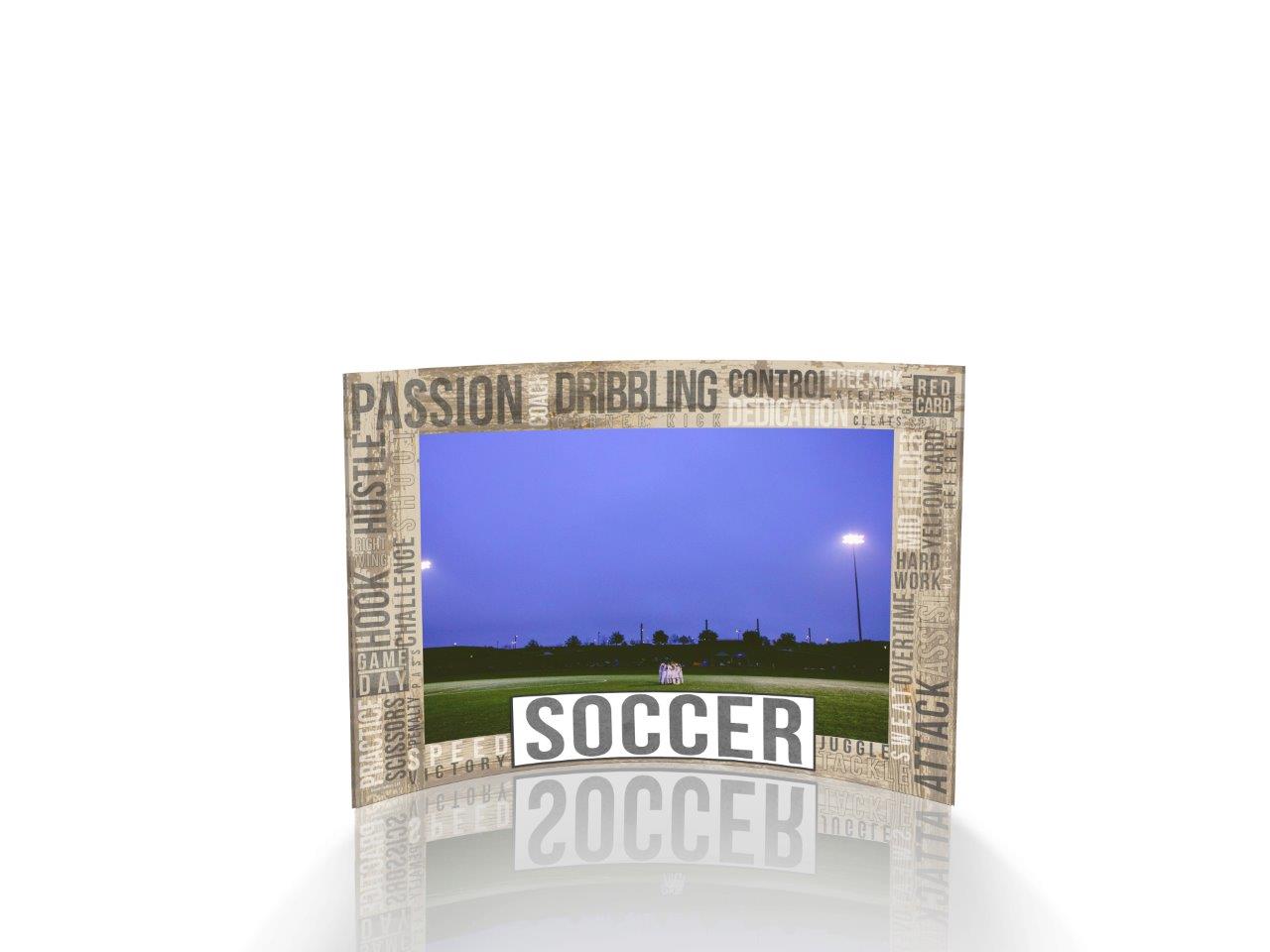 Sports Collection (Soccer Words - Personalized)  7" x 5" Curved Acrylic Print