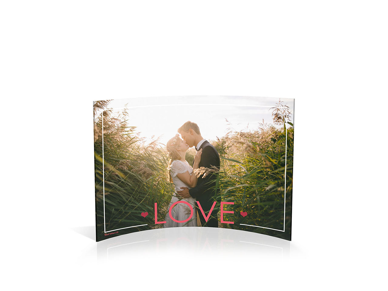 Valentine's Day (Love Hearts - Personalized)  7" x 5" Curved Acrylic Print