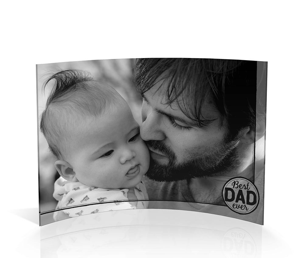 Father's Day Collection (Best Dad Ever - Personalized)  7" x 5" Curved Acrylic Print