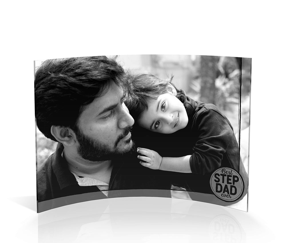 Father's Day Collection (Best Step-Dad Ever - Personalized)  7" x 5" Curved Acrylic Print