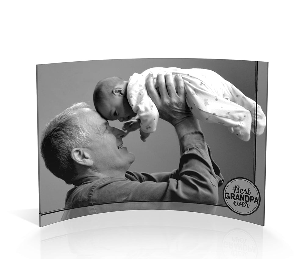 Father's Day Collection (Best Grandpa Ever -Personalized)  7" x 5" Curved Acrylic Print