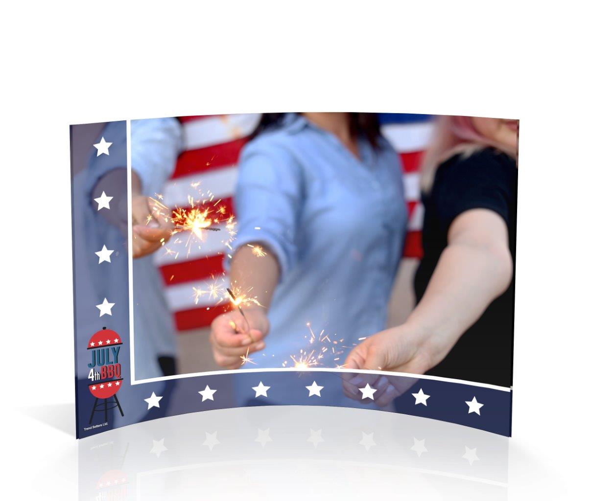 Patriotic Collection (July 4th BBQ - Personalized)  7" x 5" Curved Acrylic Print