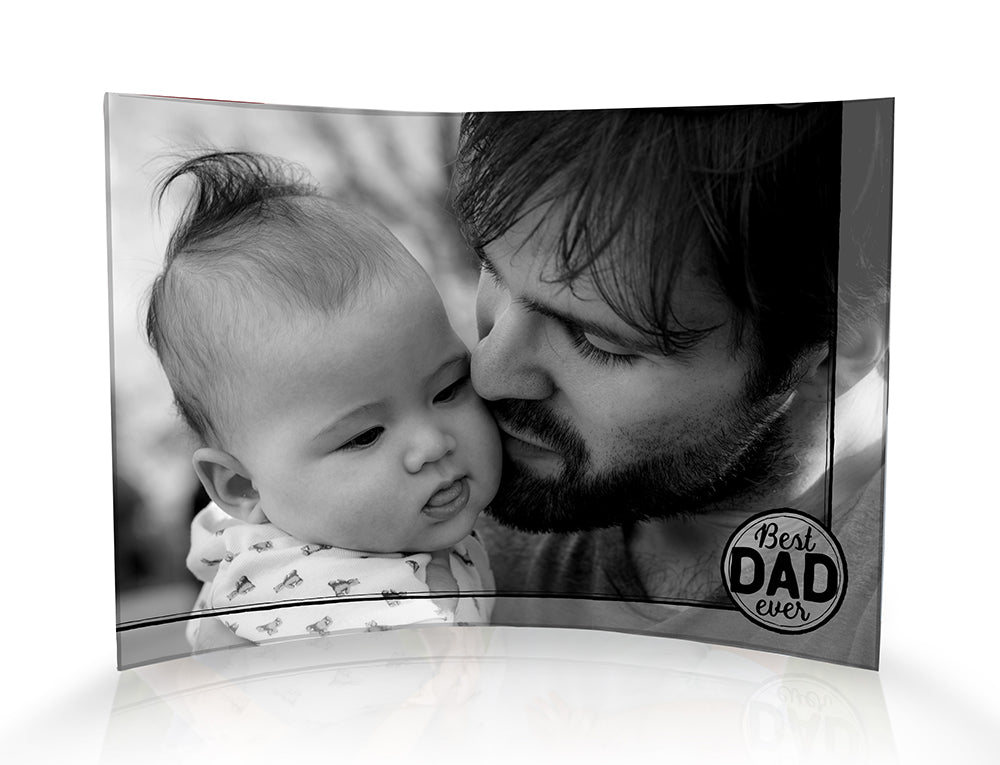 Father's Day Collection (Best Dad Ever - Personalized)  10" x 7" Curved Acrylic Print