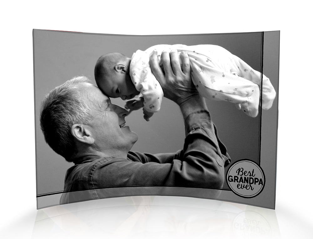 Father's Day Collection (Best Grandpa Ever - Personalized)  10" x 7" Curved Acrylic Print