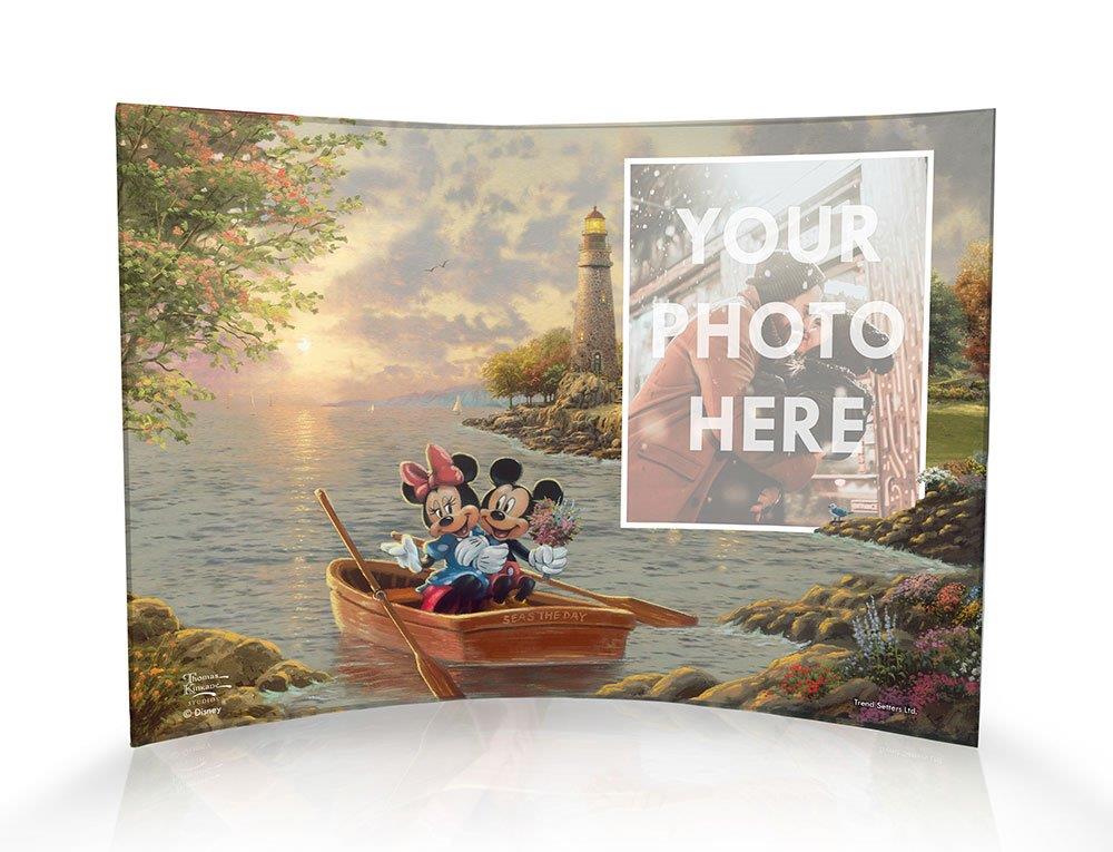 Disney (Mickey and Minnie Lighthouse Cove - Personalized) 10" x 7" Curved Acrylic Print