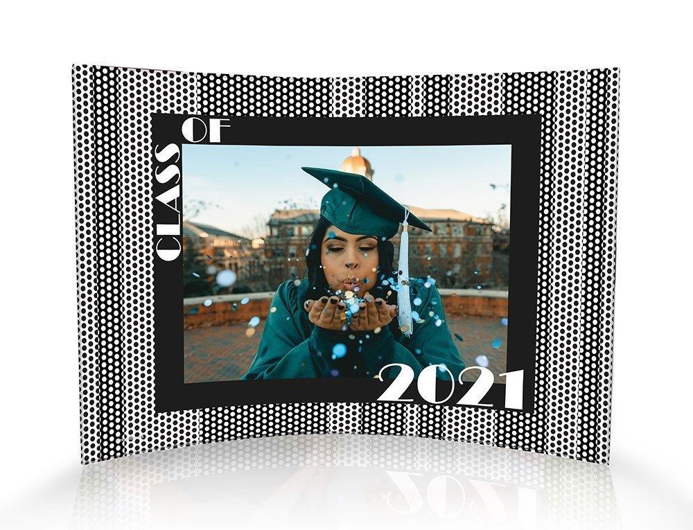 Graduation Collection (Graduation Dots - Personalized)  10" x 7" Curved Acrylic Print