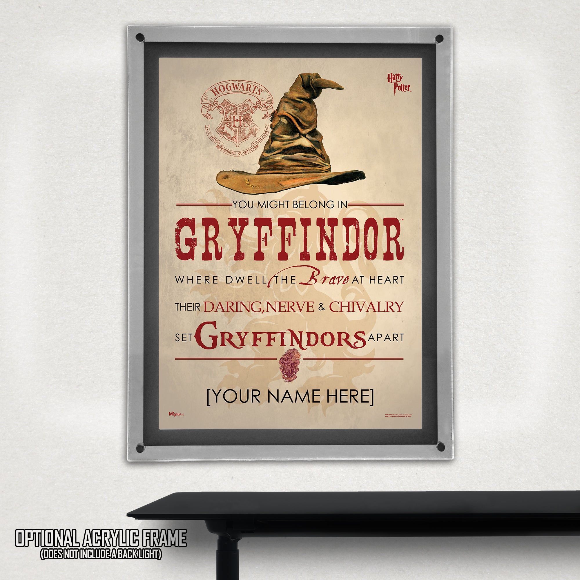 Harry Potter (Gryffindor Sorting Hat Poem - Personalize with Name) MightyPrint Wall Art