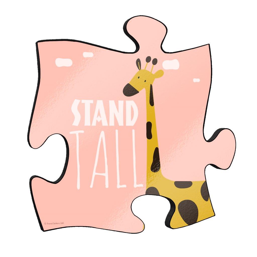 Kid Collection (Giraffe Quote) 12" x 12" Puzzle Piece KNEXAGON™ Wood Print