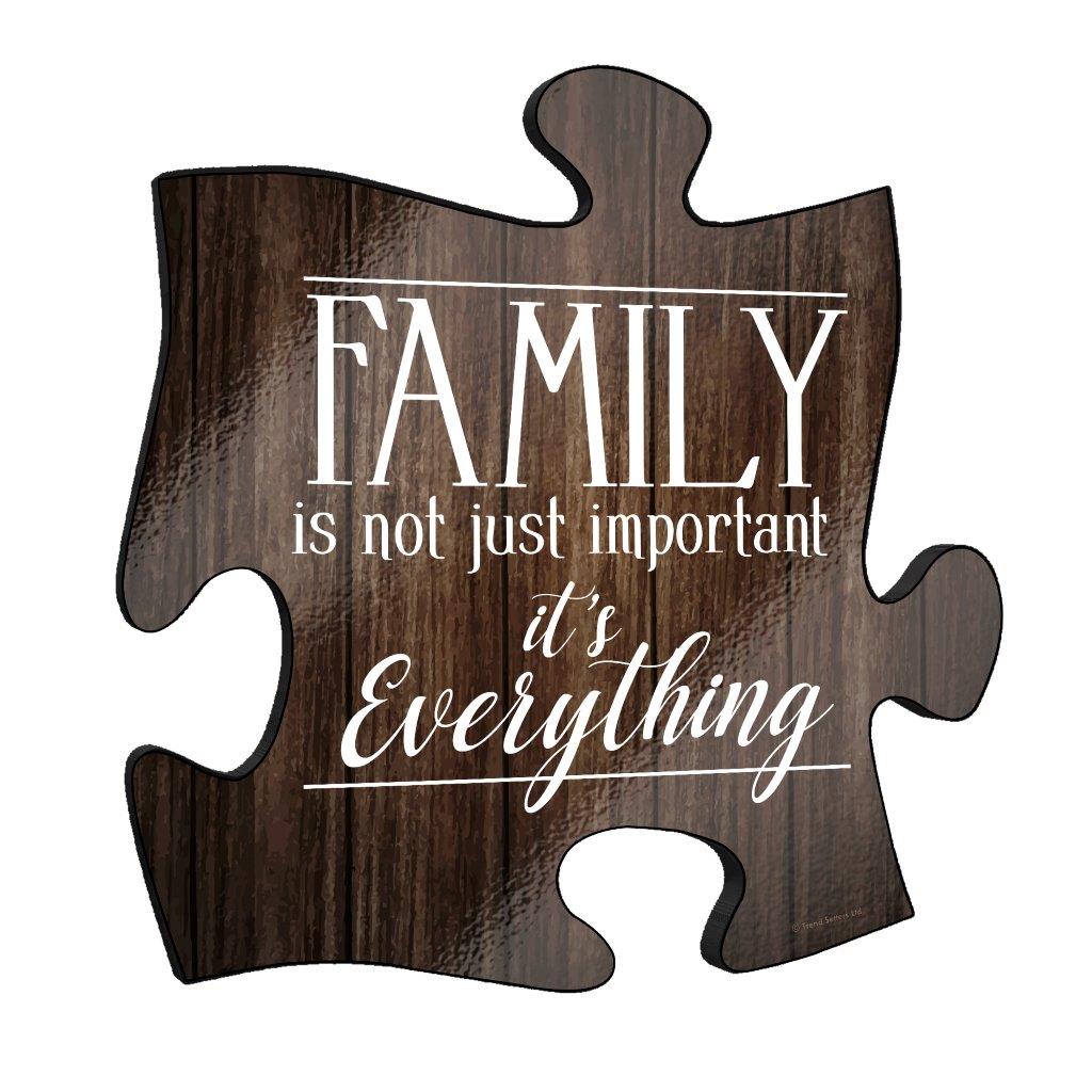 Family Collection (Family is Everything) 12" x 12" Puzzle Piece KNEXAGON™ Wood Print