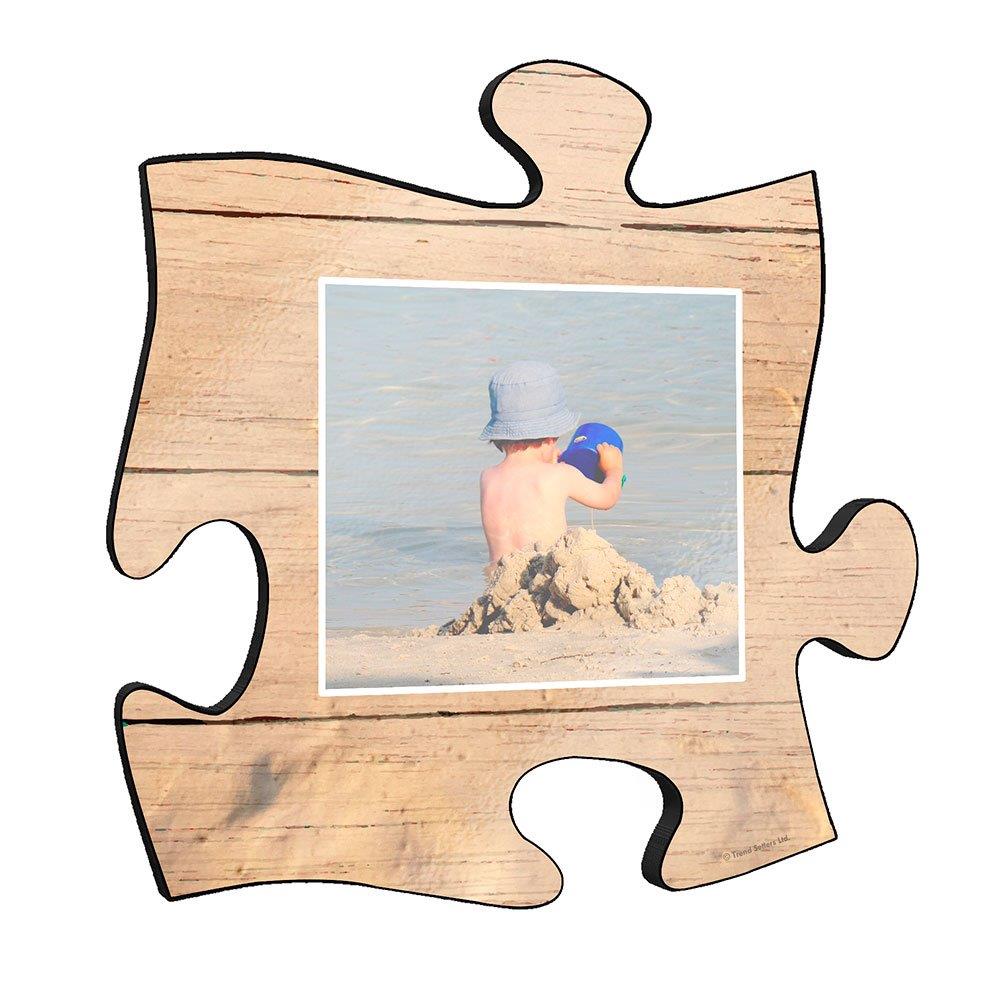 Vacation Collection (A Day at the Beach-Sand - Upload) Puzzle Piece KNEXAGON™ Wood Print