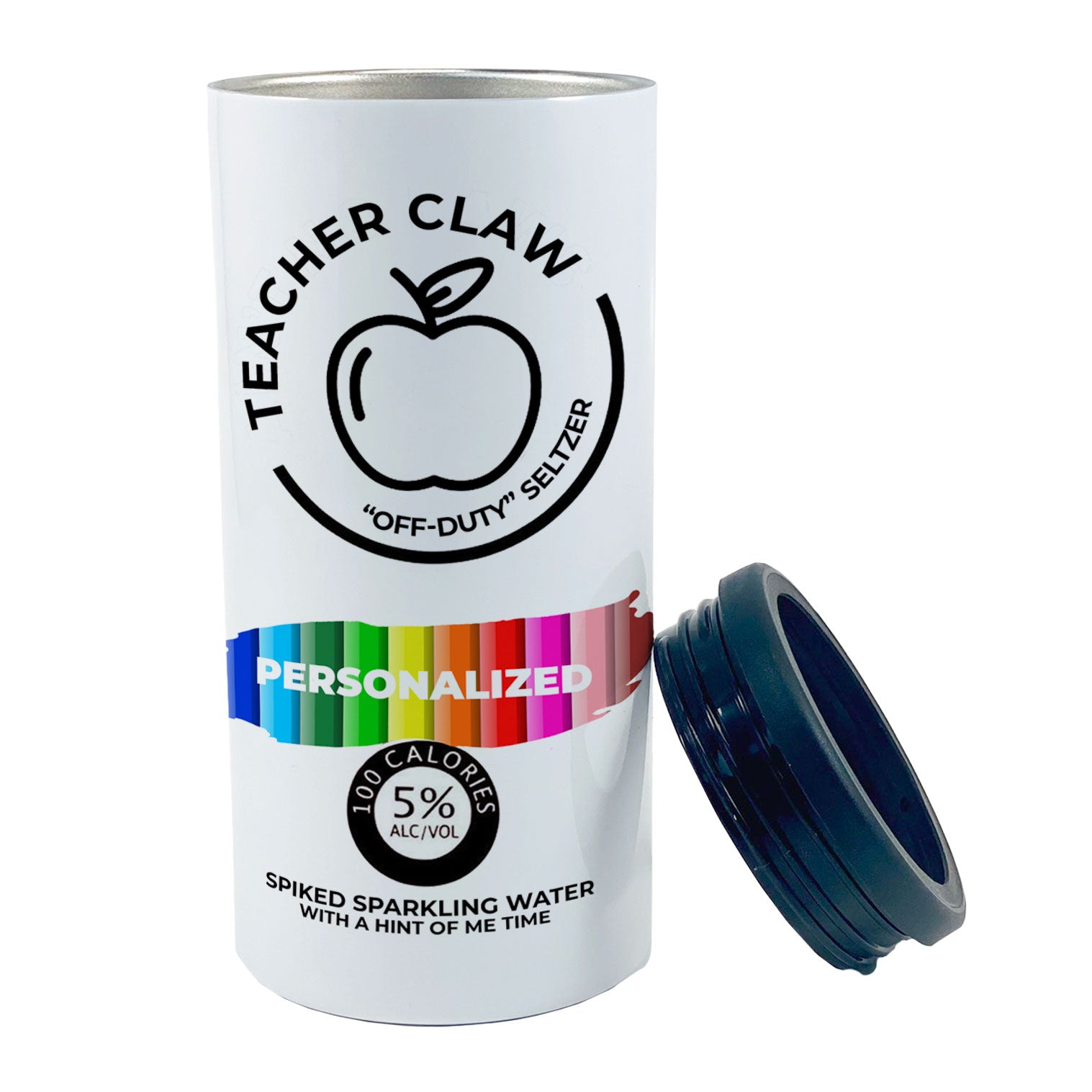 Career Collection (Teacher Claw - Personalized) 12 Oz Slim Can Cooler