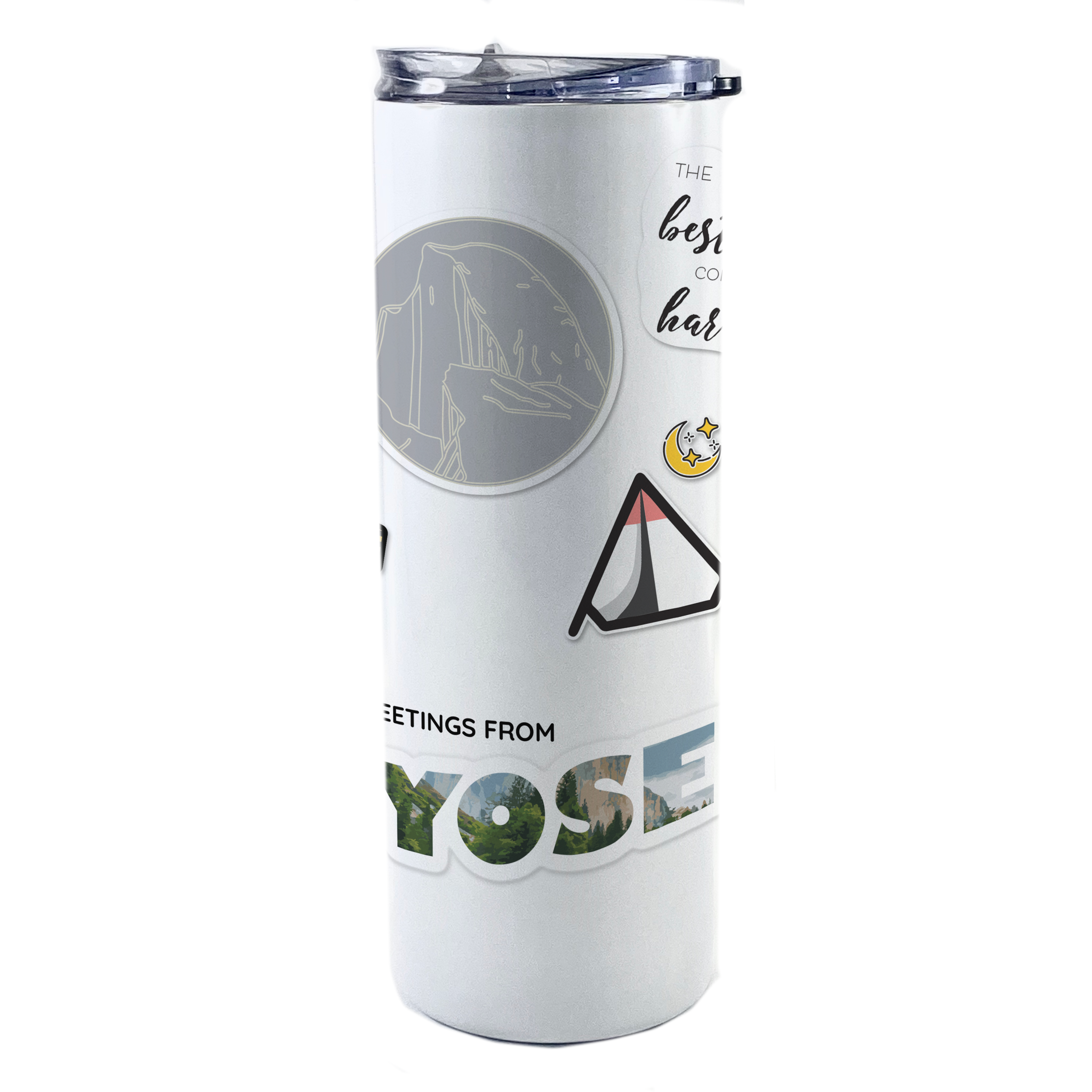 Vacation Collection (National Park - Yosemite) 20 Oz Stainless Steel Travel Tumbler with Straw