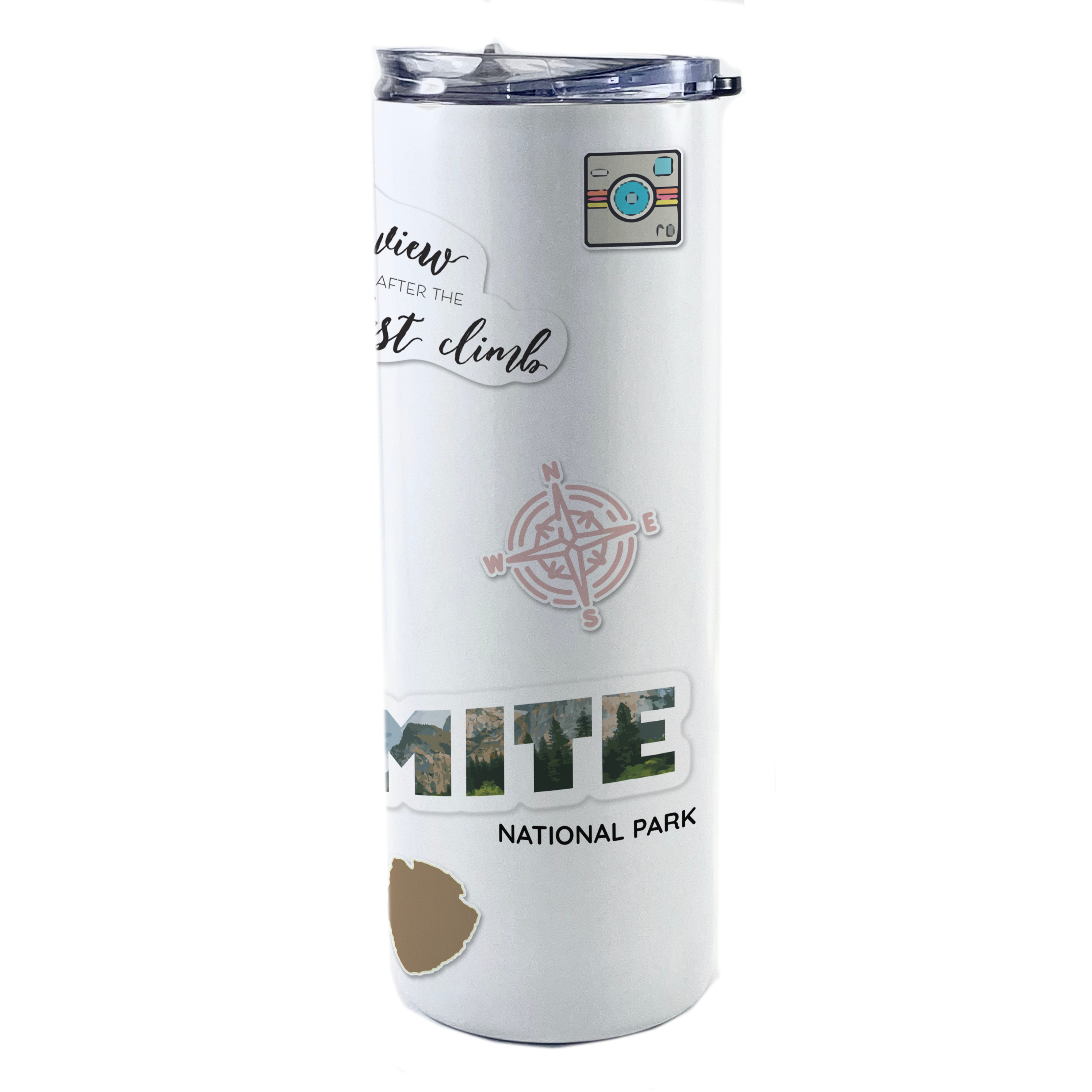 Vacation Collection (National Park - Yosemite) 20 Oz Stainless Steel Travel Tumbler with Straw