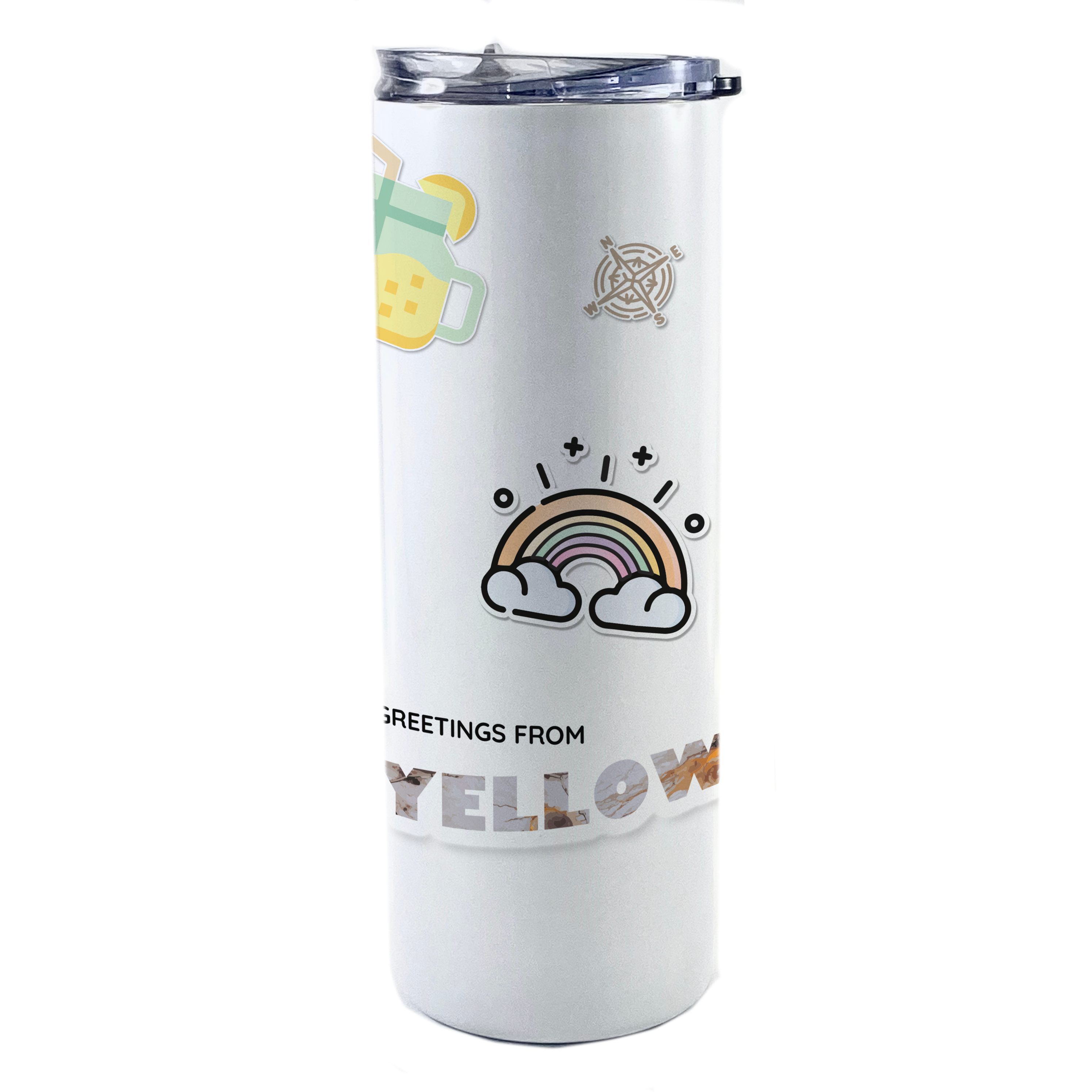 Vacation Collection (National Park - Yellowstone) 20 Oz Stainless Steel Travel Tumbler with Straw