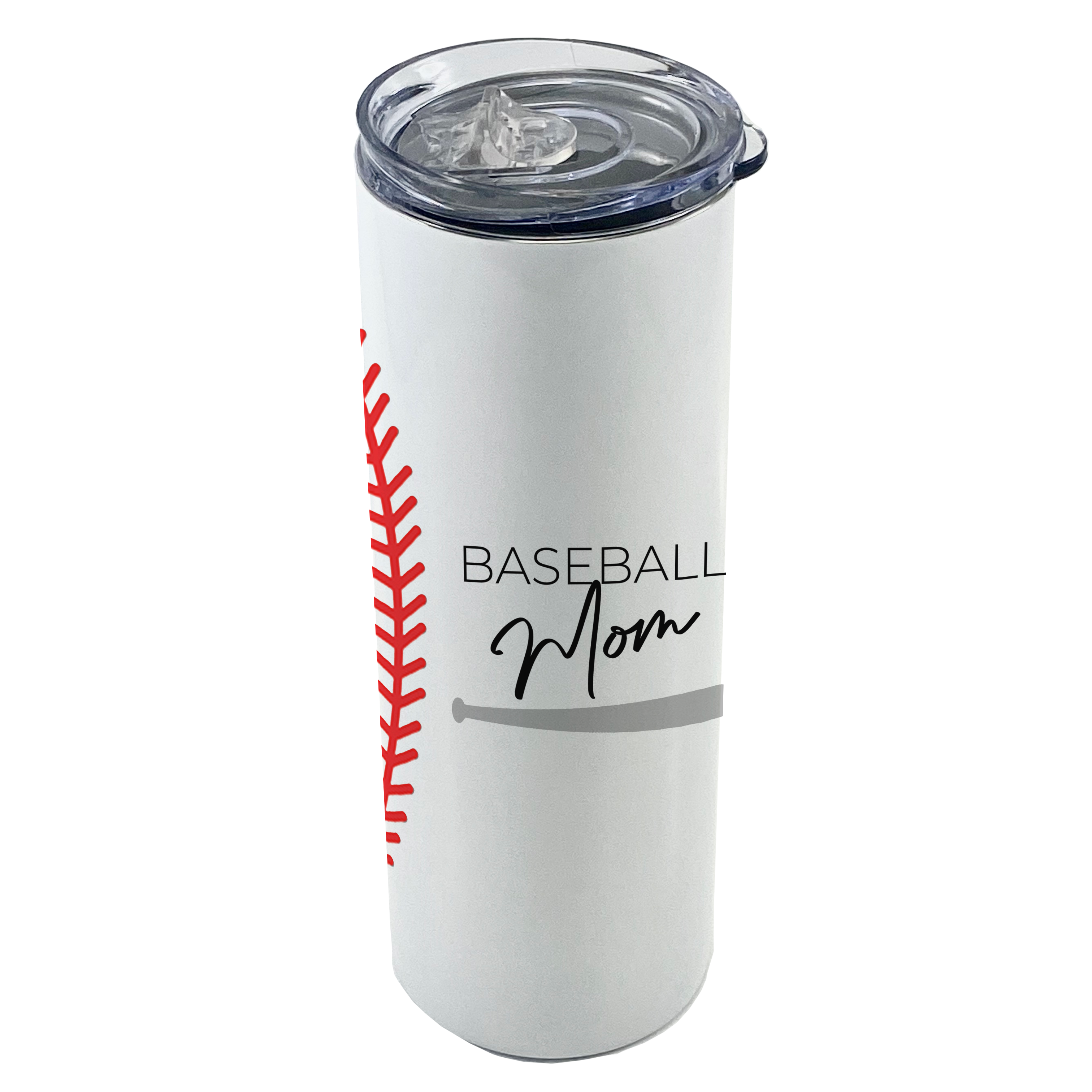 Sports Collection (Baseball Mom) 20 Oz Stainless Steel Travel Tumbler with Straw