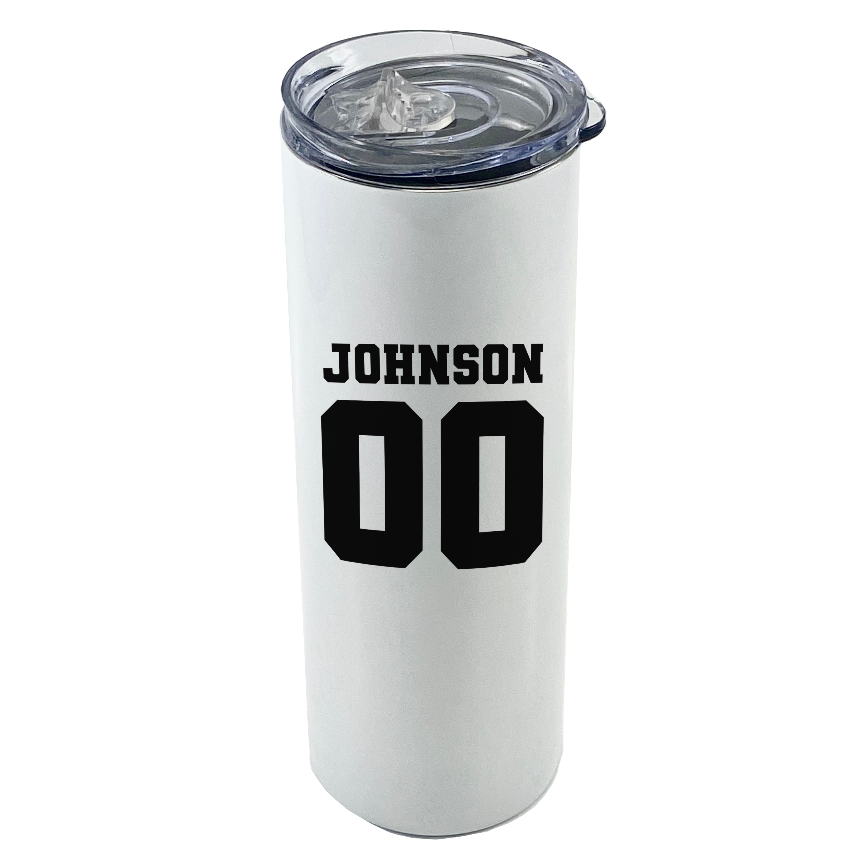 Sports Collection (Soccer Game Day - Personalized) 20 Oz Stainless Steel Travel Tumbler with Straw (White)