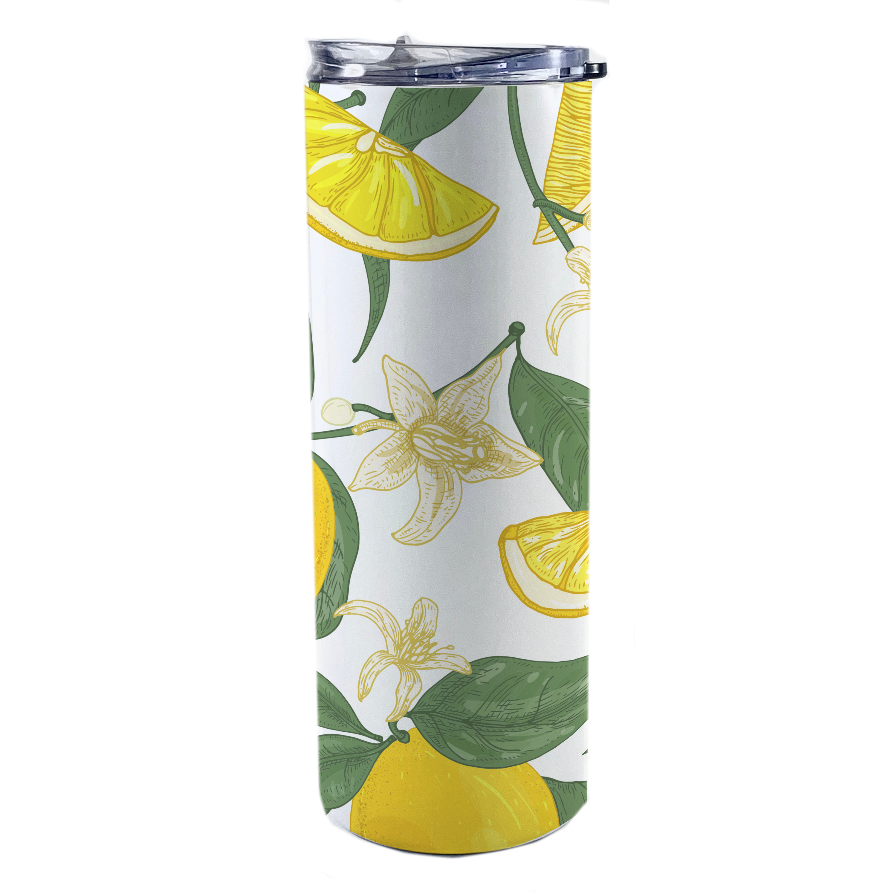 Trend Setters Originals (Lemons) 20 Oz Stainless Steel Travel Tumbler with Straw