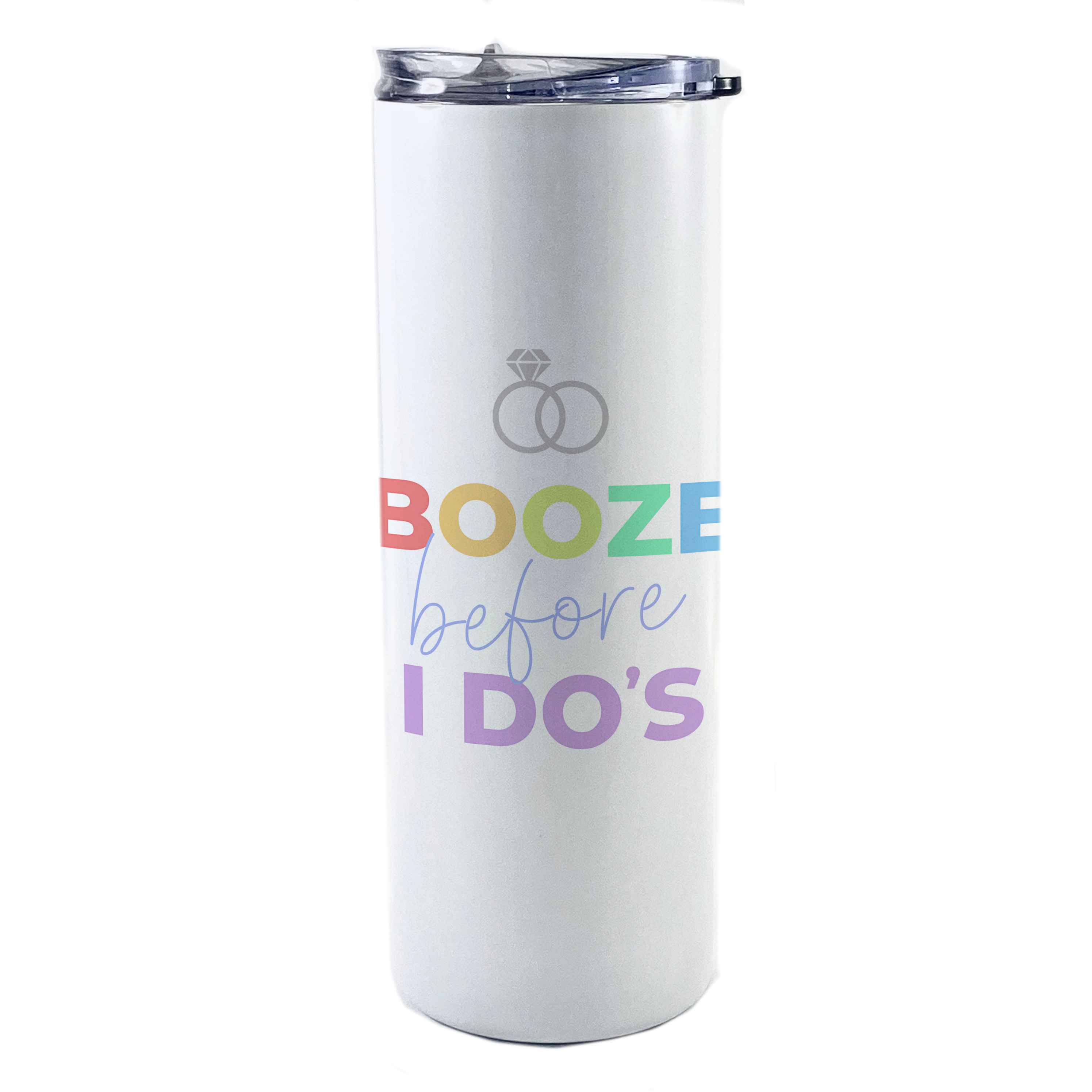 Bridal Party Collection (Booze Before I Dos) 20 Oz Stainless Steel Travel Tumbler with Straw