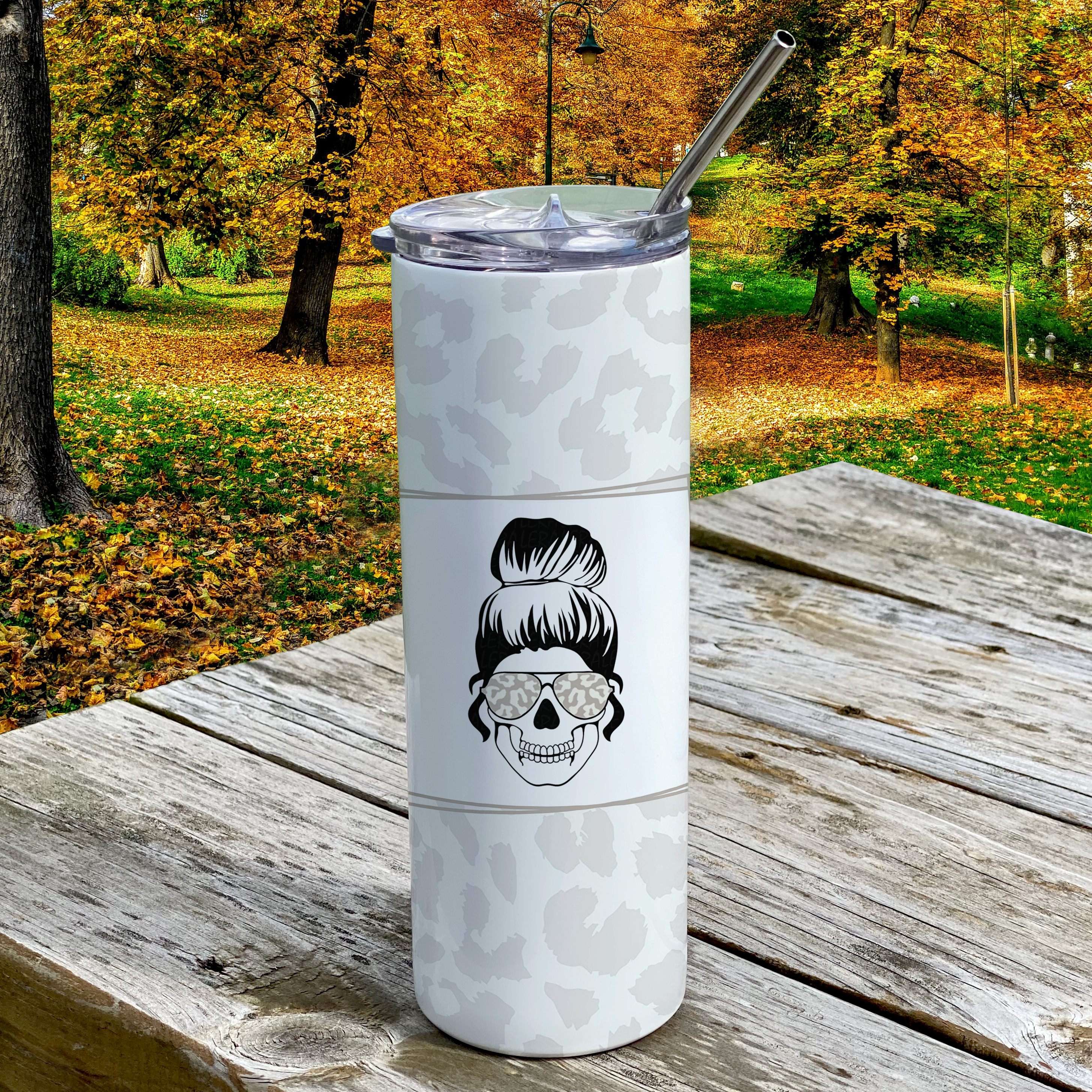 Parent Collection (Tired as a Mother) 20 Oz Stainless Steel Travel Tumbler with Straw