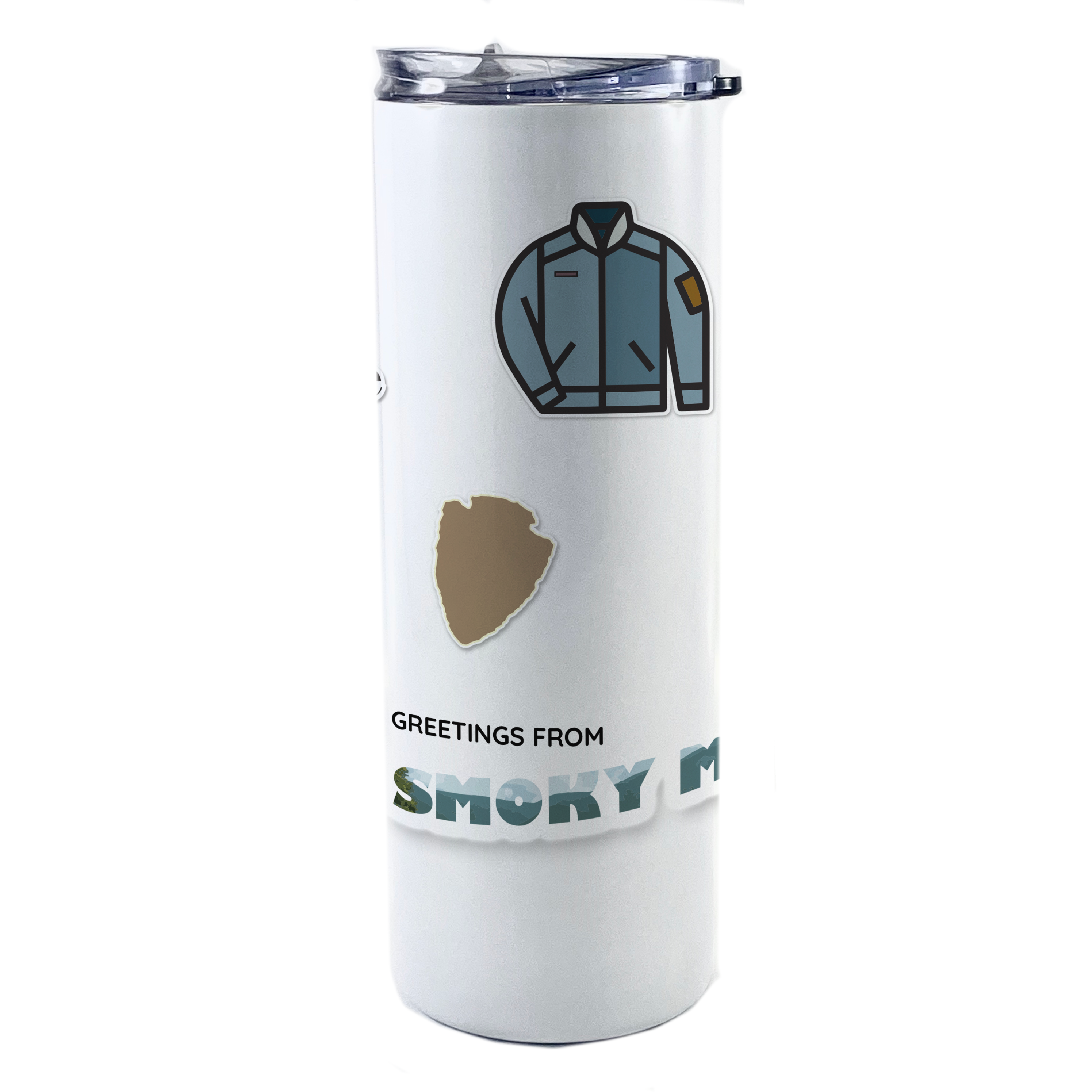 Vacation Collection (National Park - Smoky Mountains) 20 Oz Stainless Steel Travel Tumbler with Straw