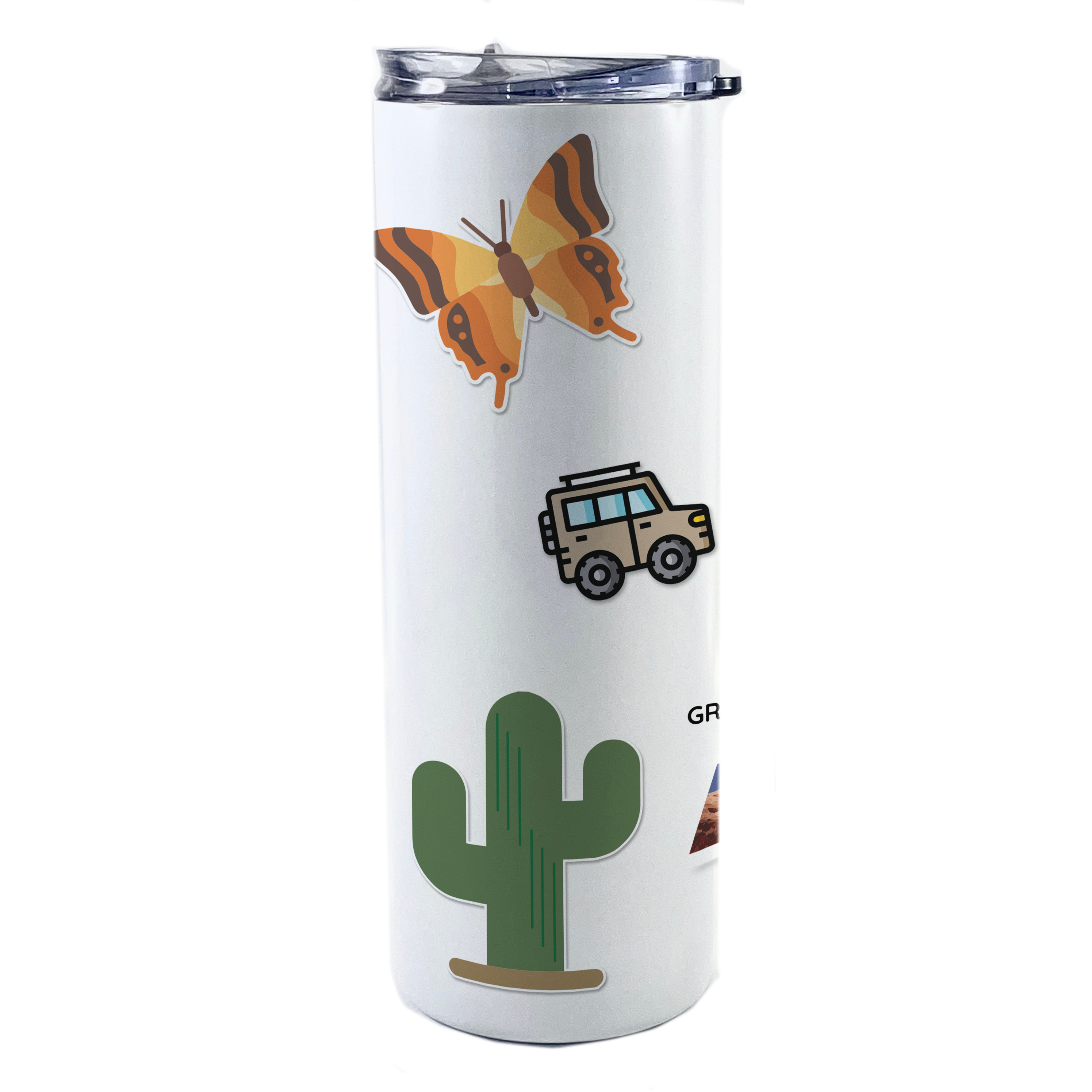 Vacation Collection (National Park - Arches) 20 Oz Stainless Steel Travel Tumbler with Straw
